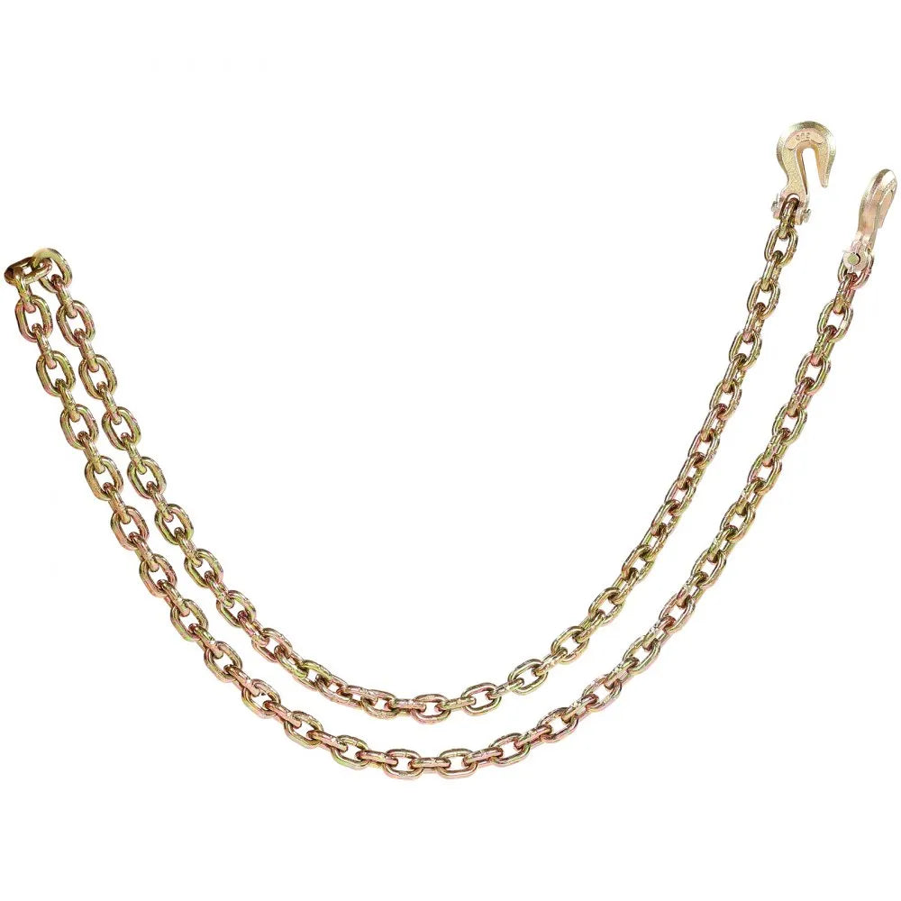 VEVOR Binder Chain G80 Tie Down Tow Chain with Hooks 3/8"x10.3' 2 Pack 7100 lbs