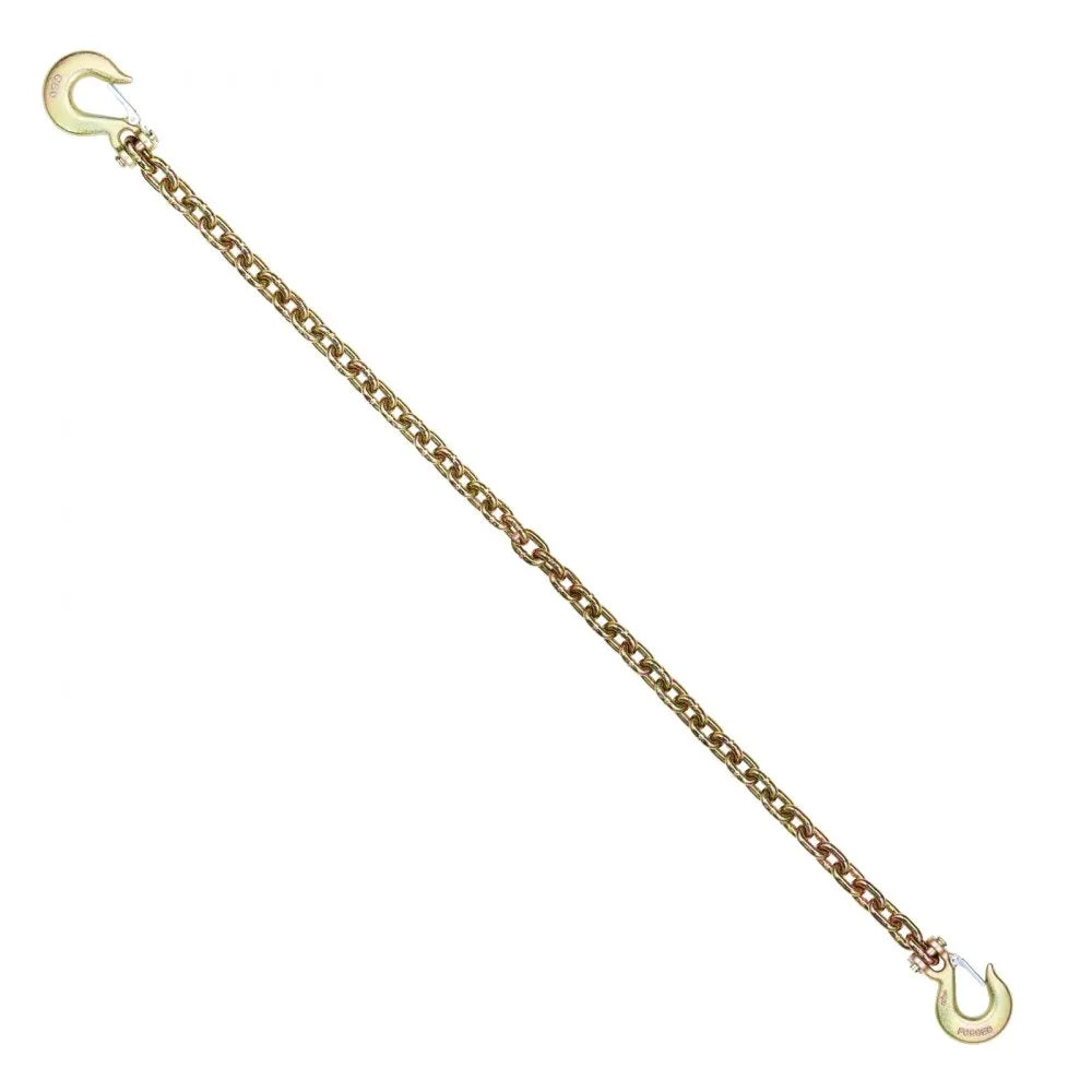 VEVOR Binder Chain G80 Tie Down Tow Chain with Hooks 3/8"x10.3' 2 Pack 7100 lbs