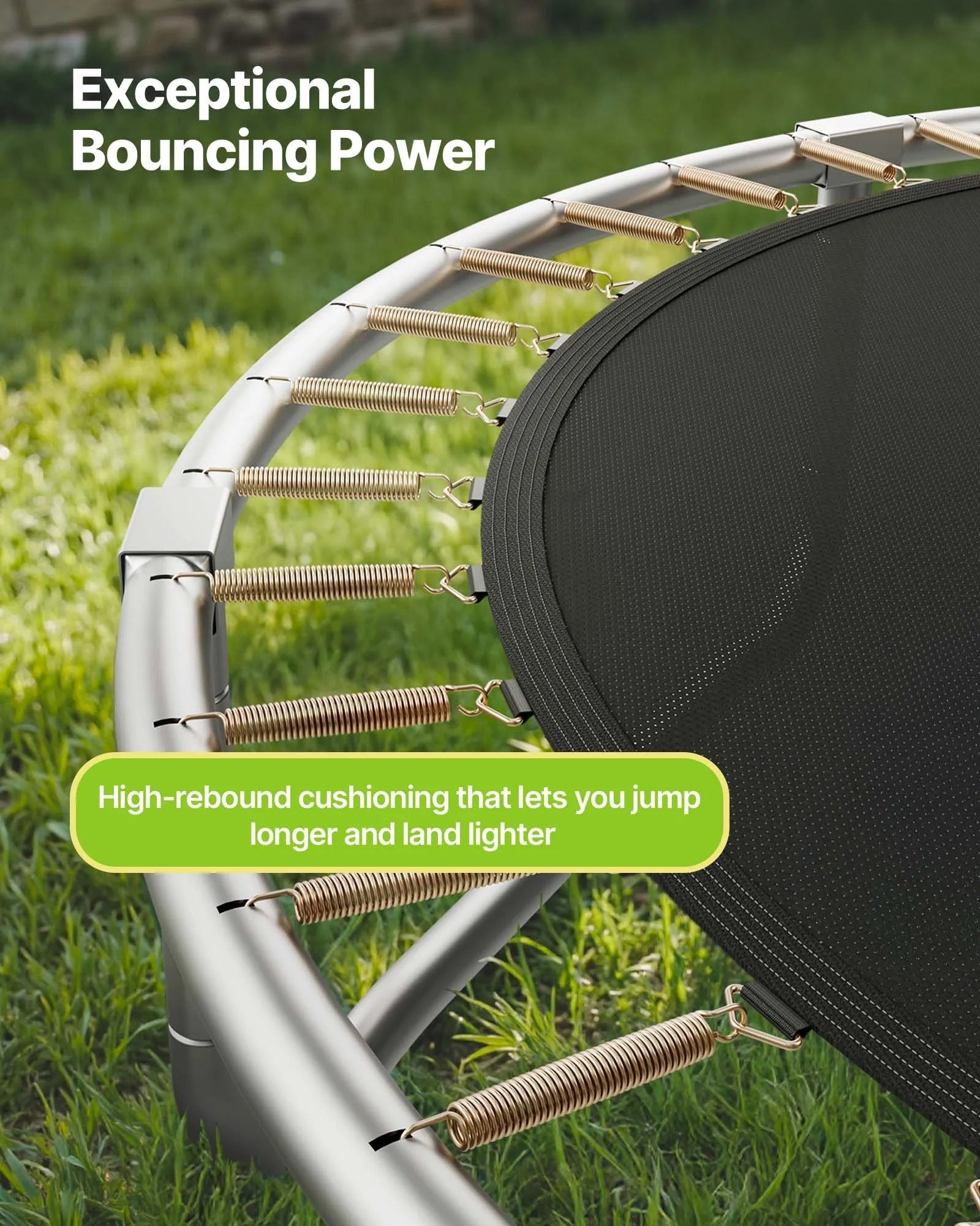 VEVOR Outdoor Trampoline, 15FT Round Recreational Trampoline with Enclosure Net, ASTM Approved, Heavy Duty Trampolines, Max 470 lbs Weight Capacity, Anti-Rust Backyard Trampolines for Kids & Adults
