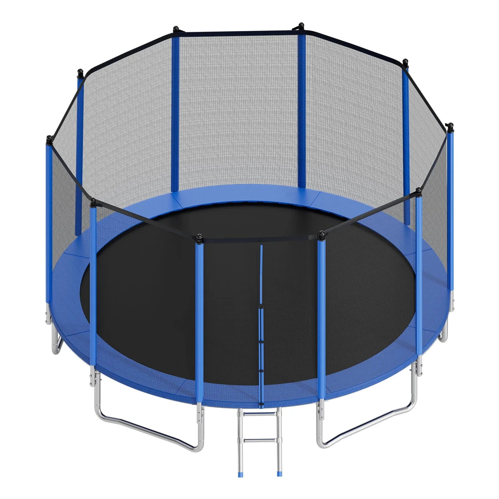 VEVOR Outdoor Trampoline, 15FT Round Recreational Trampoline with Enclosure Net, ASTM Approved, Heavy Duty Trampolines, Max 470 lbs Weight Capacity, Anti-Rust Backyard Trampolines for Kids & Adults