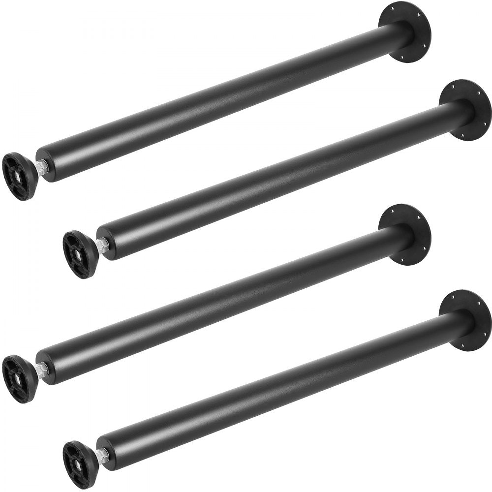VEVOR 30 Inch Adjustable Desk Legs, Reinforced Steel Office Table Furniture legs Set of 4 for DIY, 1200 lbs Load Capacity Heavy Duty Desk Legs, Quick Instalation Legs with Adjustable Foot Cup Black