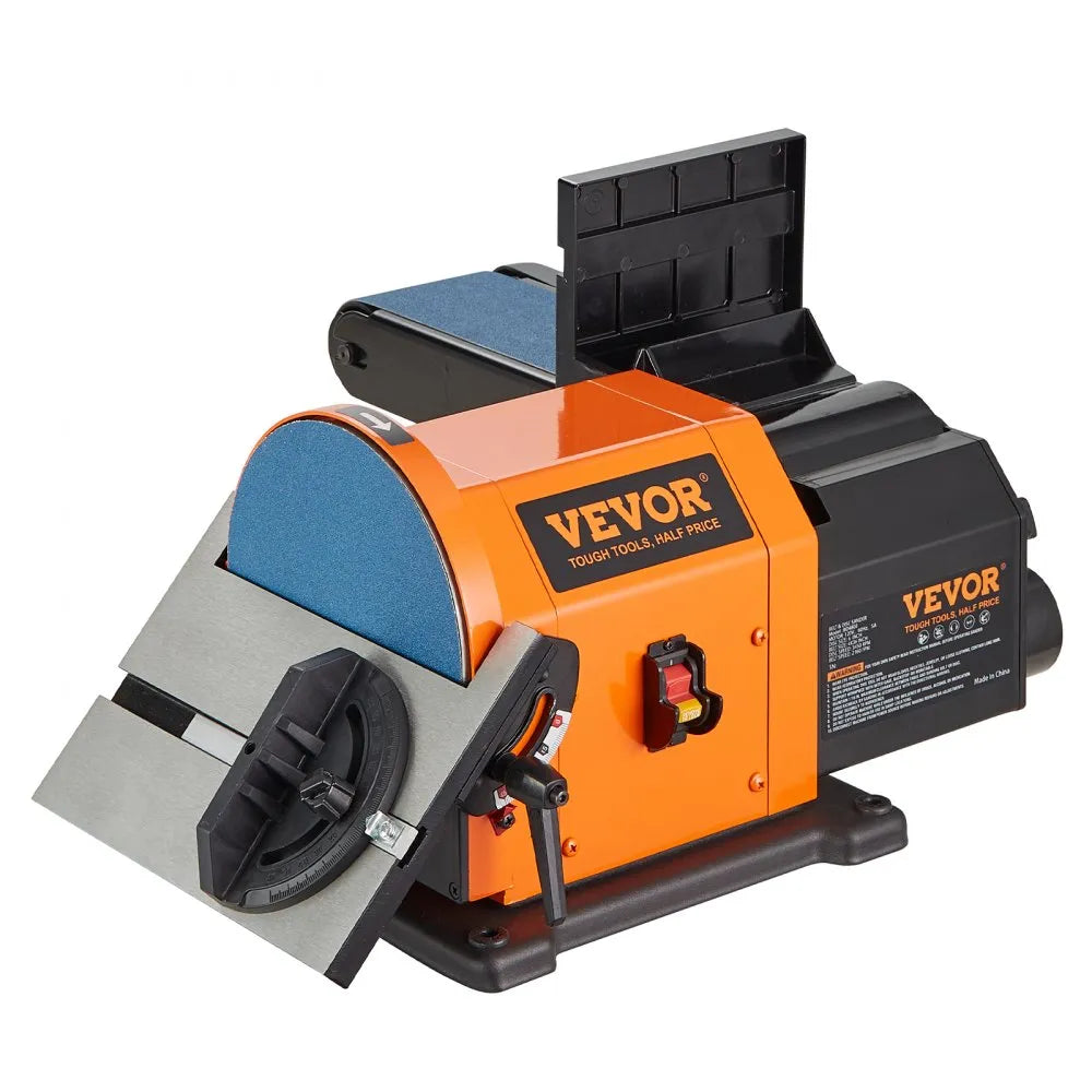 VEVOR Professional Belt Sander, 8" Disc Sander and 4 x 36 in. Belt Sander with 5A Induction Motor Cast Aluminum Worktable for Woodworking, Metalworking