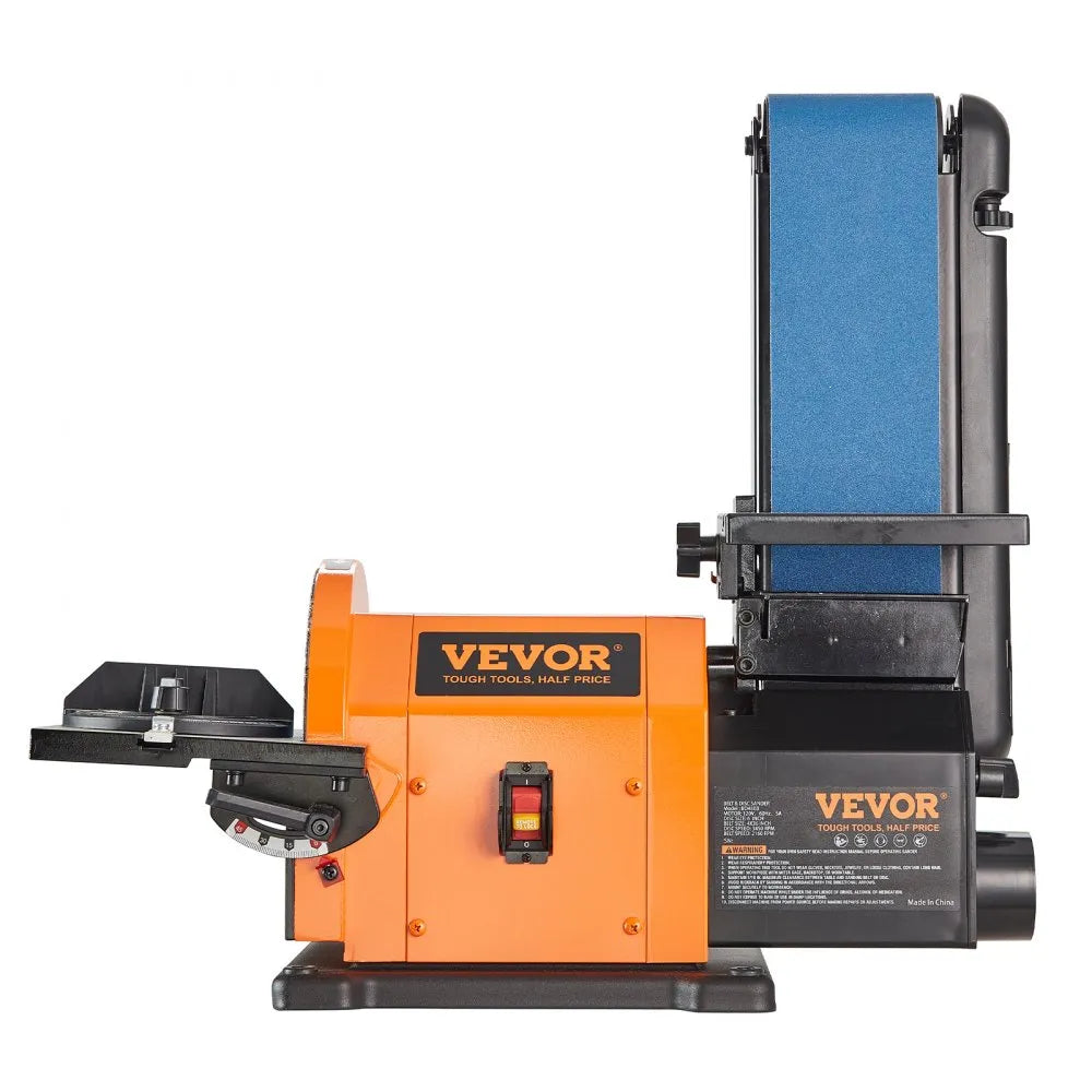 VEVOR Professional Belt Sander, 8" Disc Sander and 4 x 36 in. Belt Sander with 5A Induction Motor Cast Aluminum Worktable for Woodworking, Metalworking