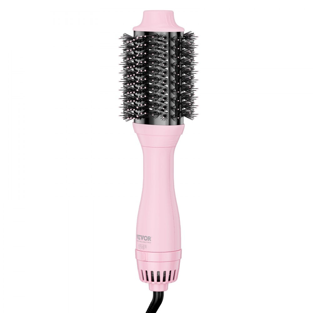 VEVOR Hair Blow Dryer Brush, Ionic Hot Air Styling Brush with 2.6" & 2.95" Head