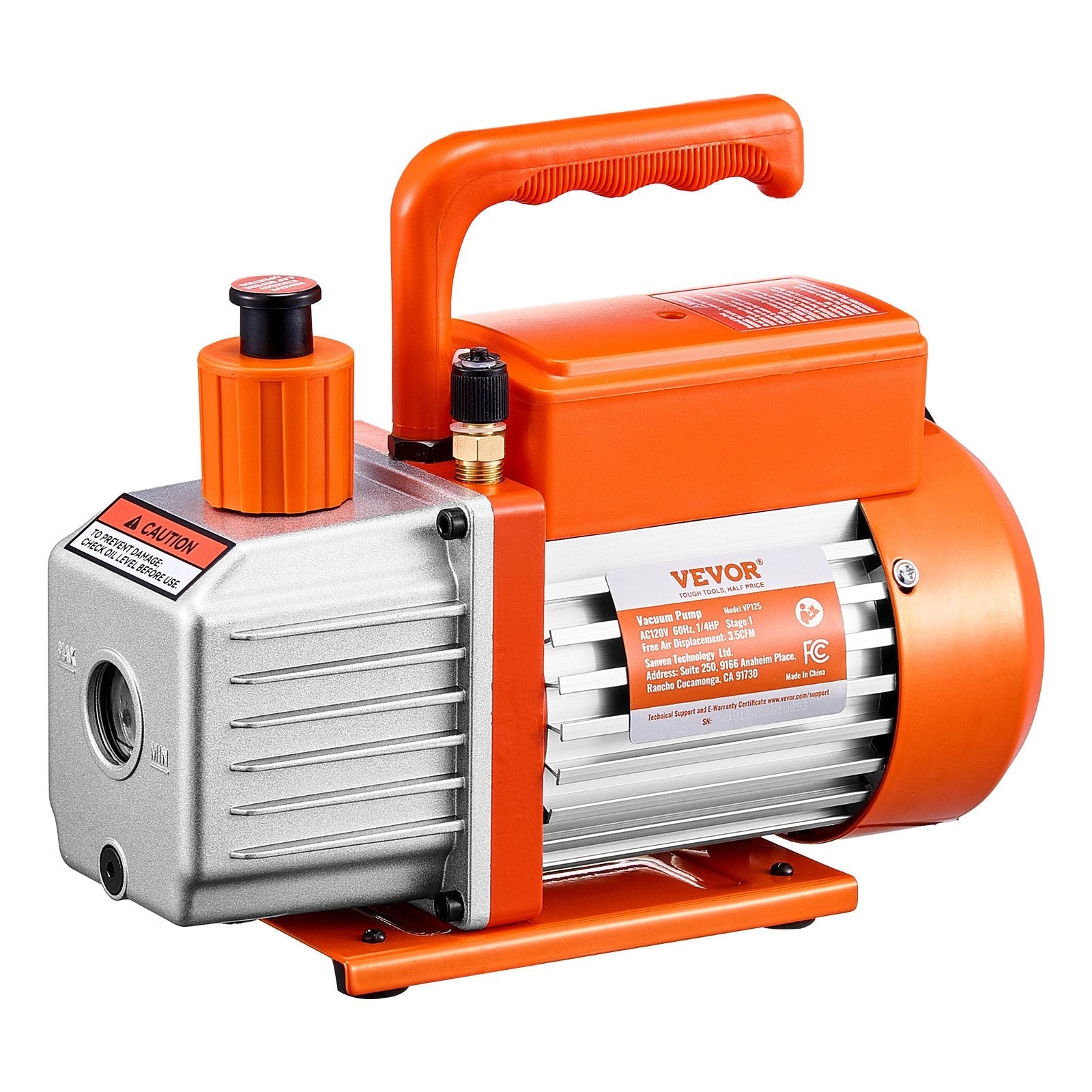 VEVOR 1.5 Gallon Vacuum Chamber 3.5CFM Single Stage Pump Degassing Chamber Kit