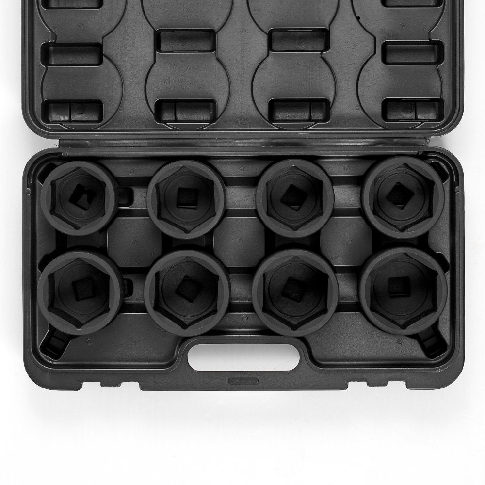 VEVOR Axle Nut Impact Socket Set 3/4" Drive 6-Point 8PCS SAE Spindle Nut Socket