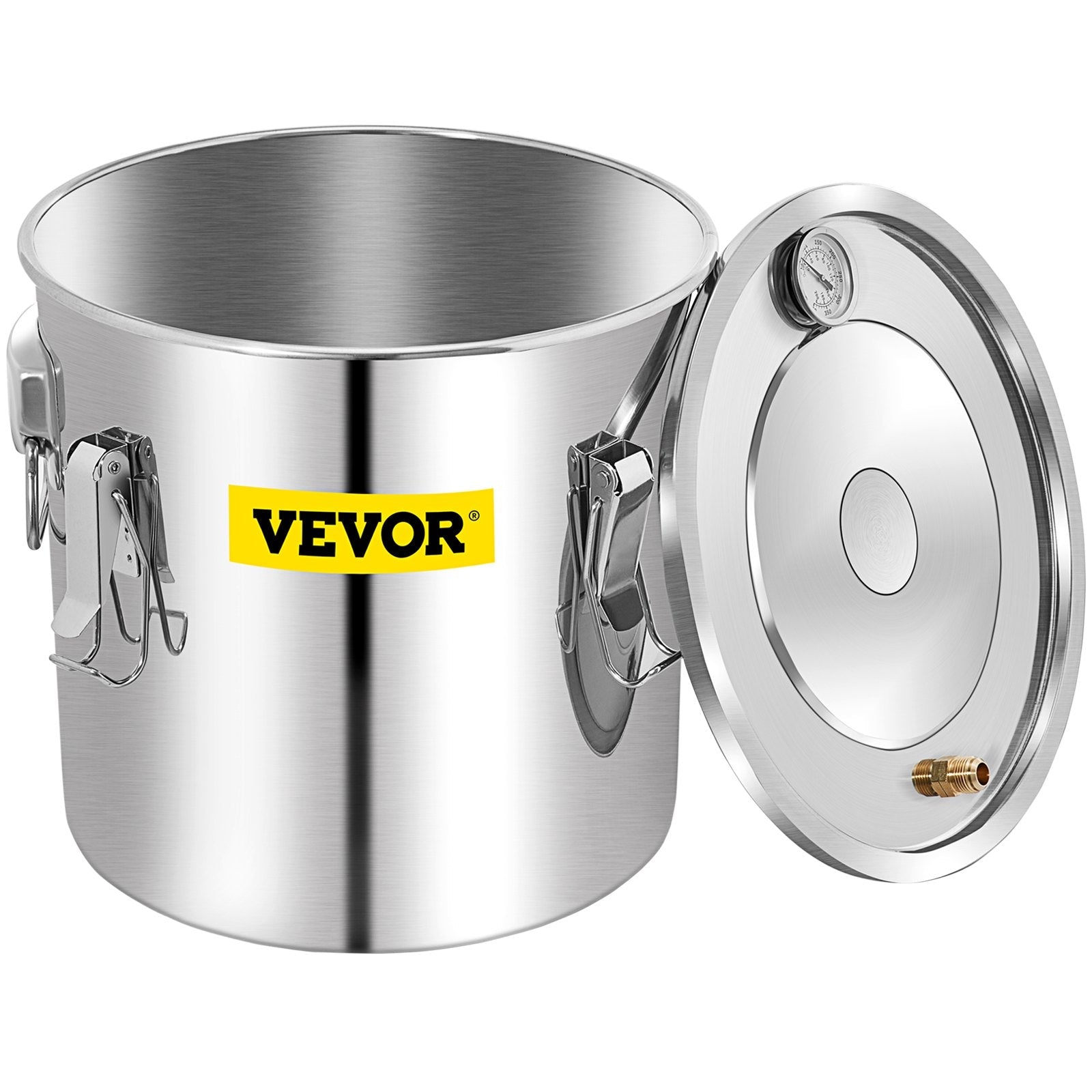 VEVOR Alcohol Still 13.2Gal/50L, Alcohol Distiller with Circulating Pump, Alcohol Still Copper Tube, Whiskey Distilling Kit w/Build-In Thermometer, Whiskey Making Kit for DIY Alcohol, Stainless Steel