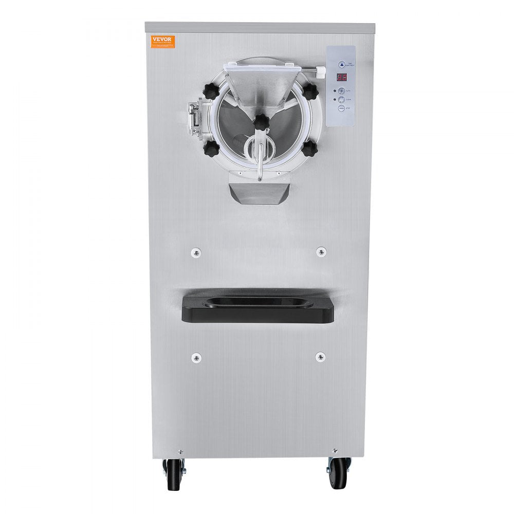 VEVOR Commercial Ice Cream Machine, 20-25L/H Yield, 2400W 1-Flavor Hard Serve Ice Cream Maker, 8L Stainless Steel Cylinder, Digital Display Auto Clean Adjustable Hardness, for Restaurant Snack Bars