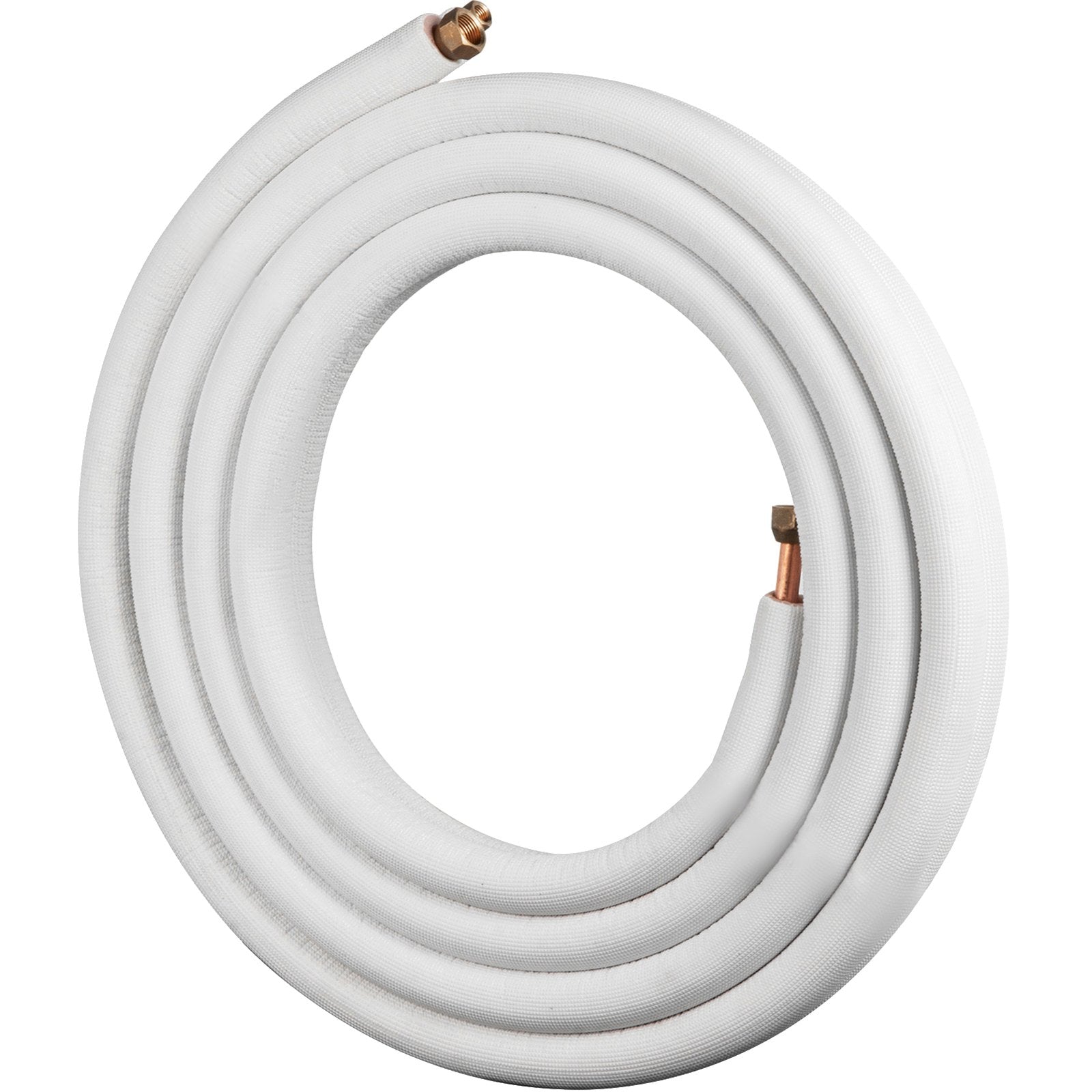 VEVOR Mini Split Copper Line Set 16ft Length, Copper Pipes for Mini Split Air Conditioner 3/8" & 5/8" OD, Flared Copper Lines White, Mini Split Line Set for Heat Pump System Line Set for 24000 BTU