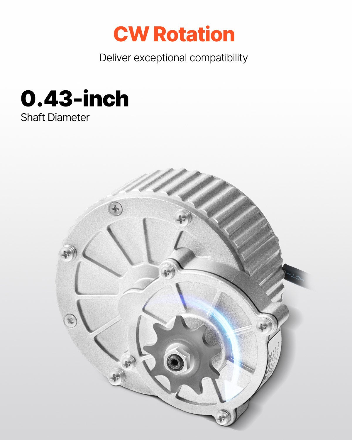 VEVOR 450W Electric Brushed DC Motor Kit 36V 3000rpm with Upgraded Controller