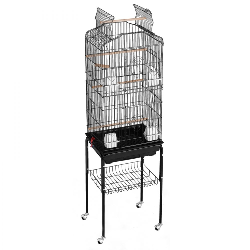 VEVOR Large Bird Cage 62 in Rolling Metal Parakeet Cage for Cockatiels Parrot