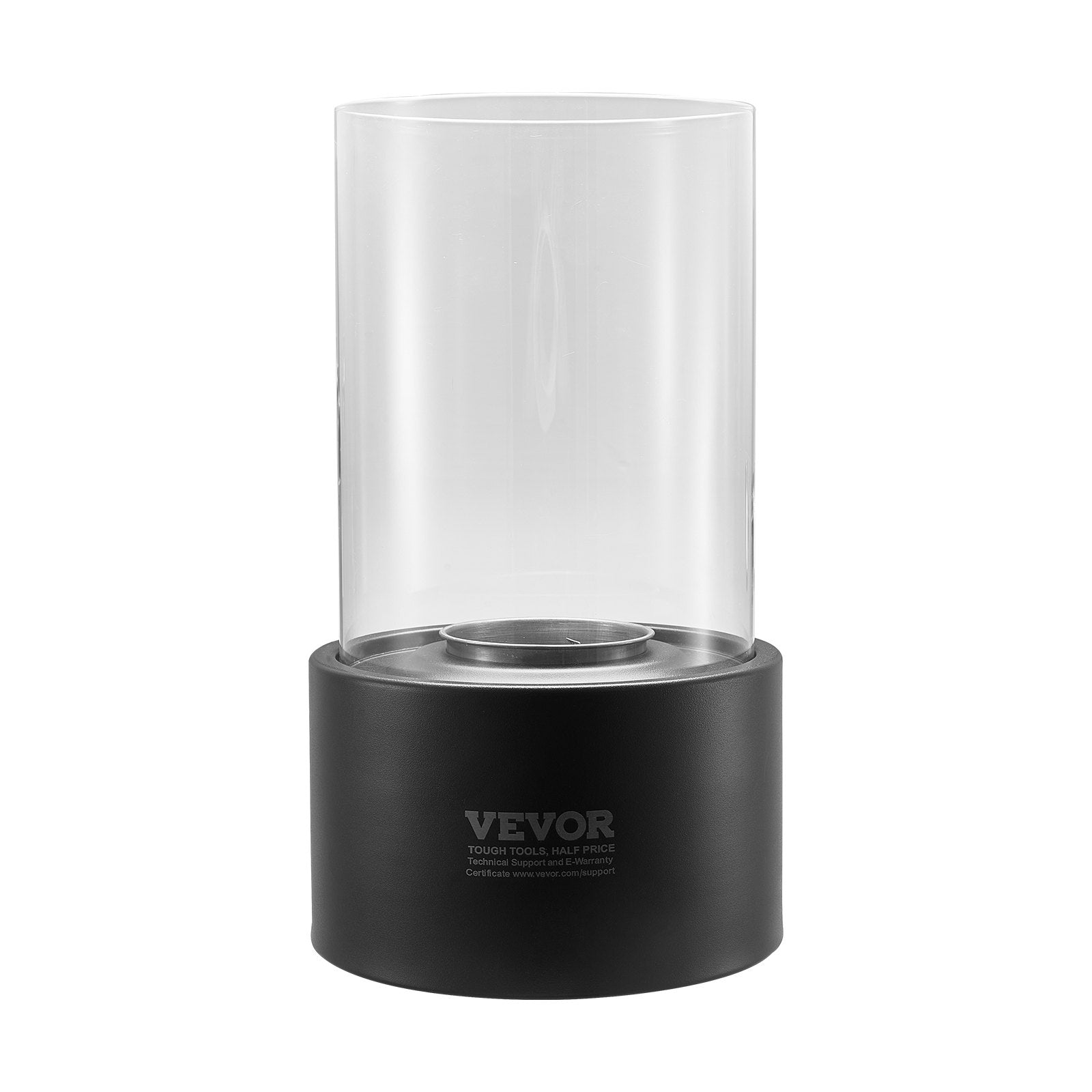 VEVOR Tabletop Fire Pit 6 inch Metal Fireplace Indoor Outdoor with Glass