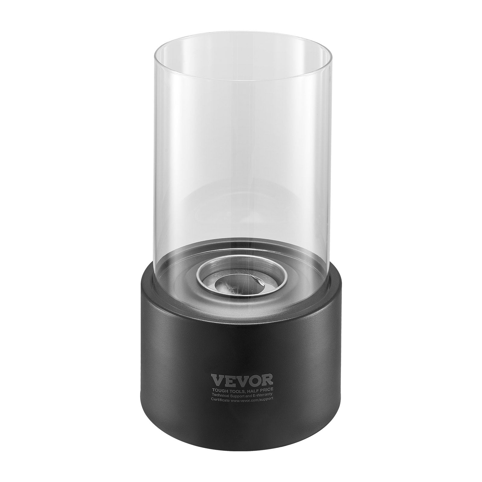 VEVOR Tabletop Fire Pit 6 inch Metal Fireplace Indoor Outdoor with Glass