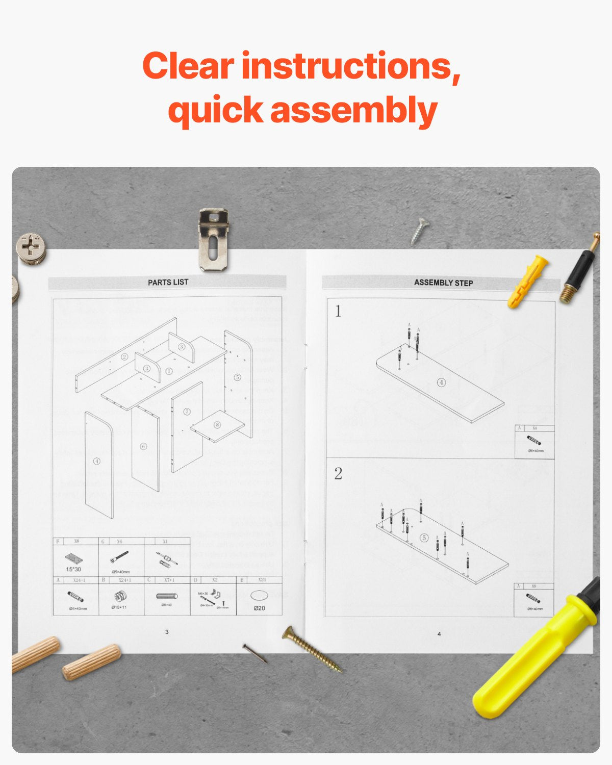 VEVOR Desktop Bookshelf White Desktop Storage Organizer 2-Tier for Office & Home