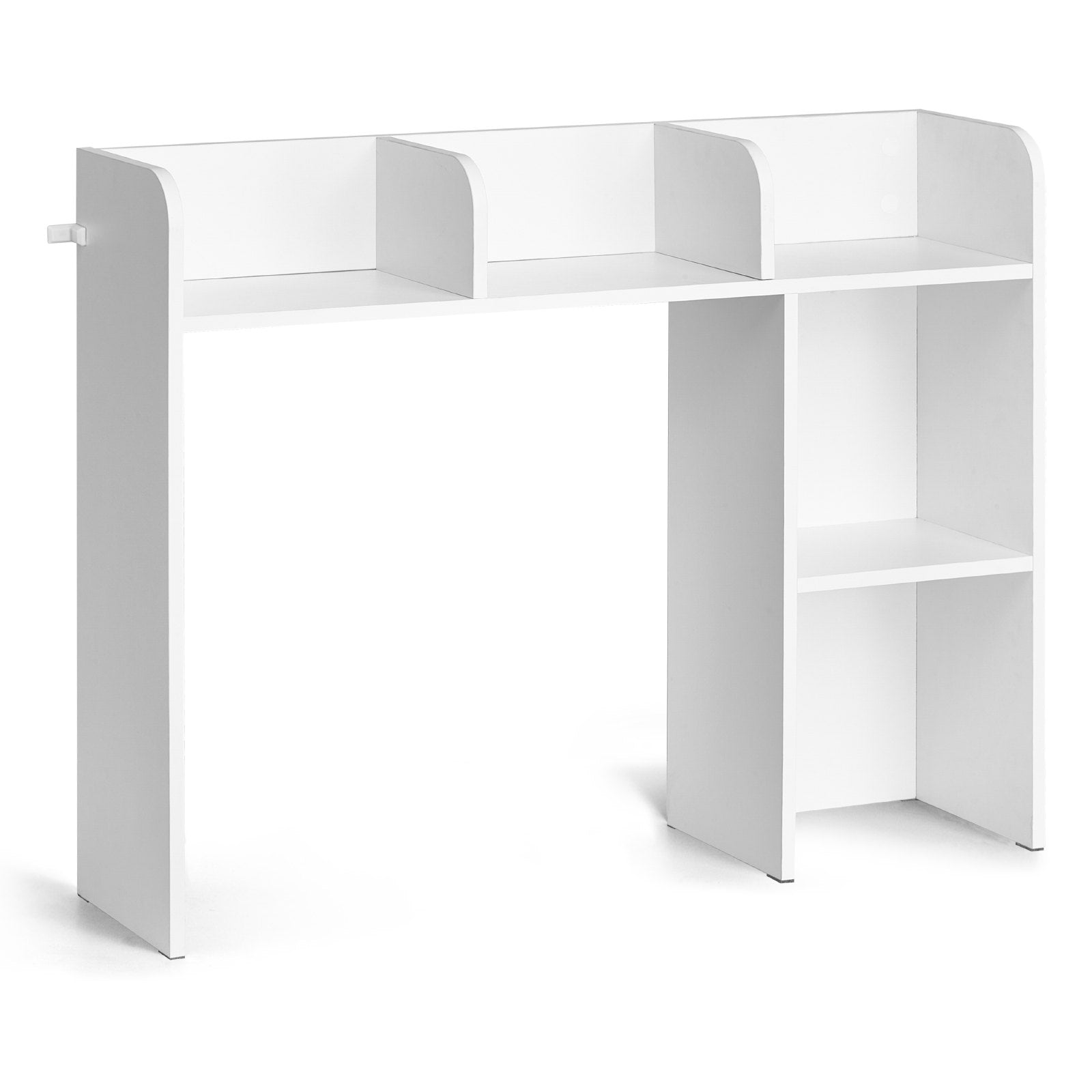 VEVOR Desktop Bookshelf White Desktop Storage Organizer 2-Tier for Office & Home