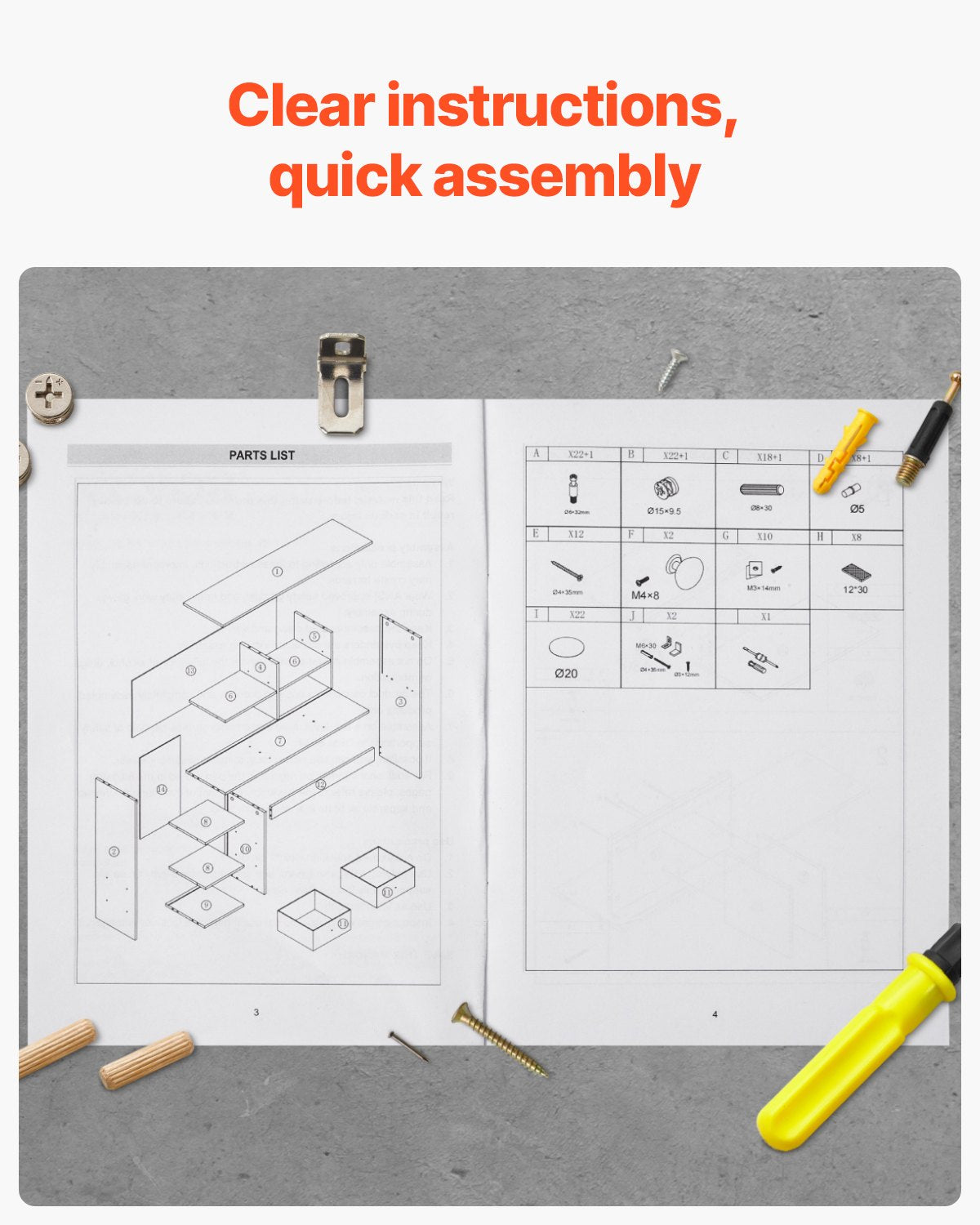 VEVOR Desktop Bookshelf Black Desktop Storage Organizer 3-Tier for Office & Home