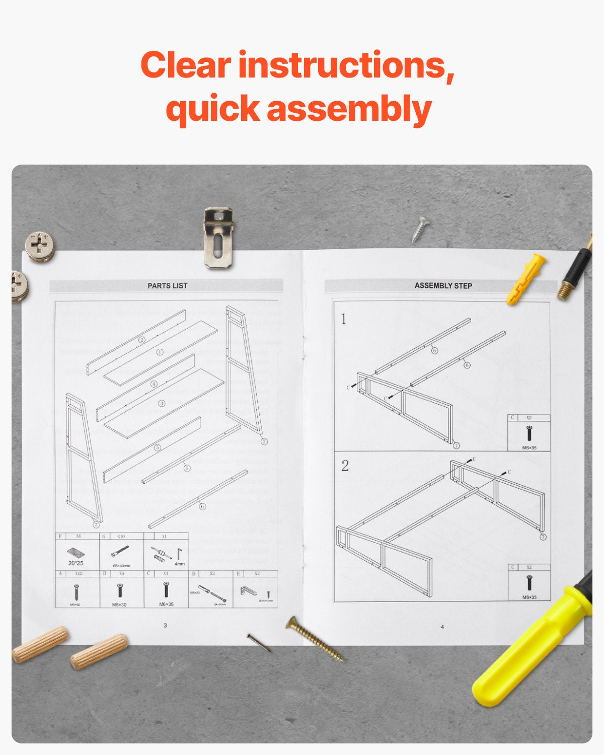 VEVOR Desktop Bookshelf Desktop Storage Organizer 2-Tier for Office and Home