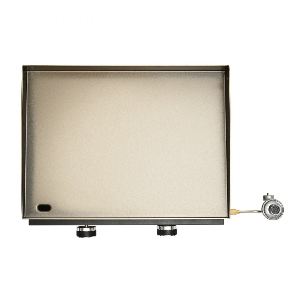 VEVOR Commercial Griddle, 22.4" Heavy Duty Manual Flat Top Griddle, Countertop Gas Grill with Non-Stick Cooking Plate, Steel LPG Gas Griddle, H-Shaped Burner Restaurant Portable Grill - 22,000 BT