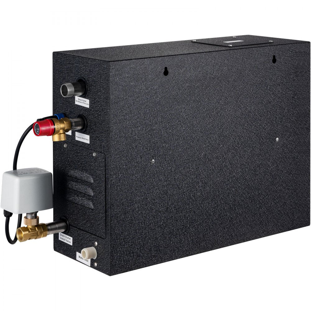 VEVOR Steam Shower Generator, 10.5 kW, Segmented Heating & Temperature Customization & 24h Timer Steam Bath Kit, Automatic Drainage Luxury Home Steam Shower System, Acrylic Room Max. 355 Cu. Ft.