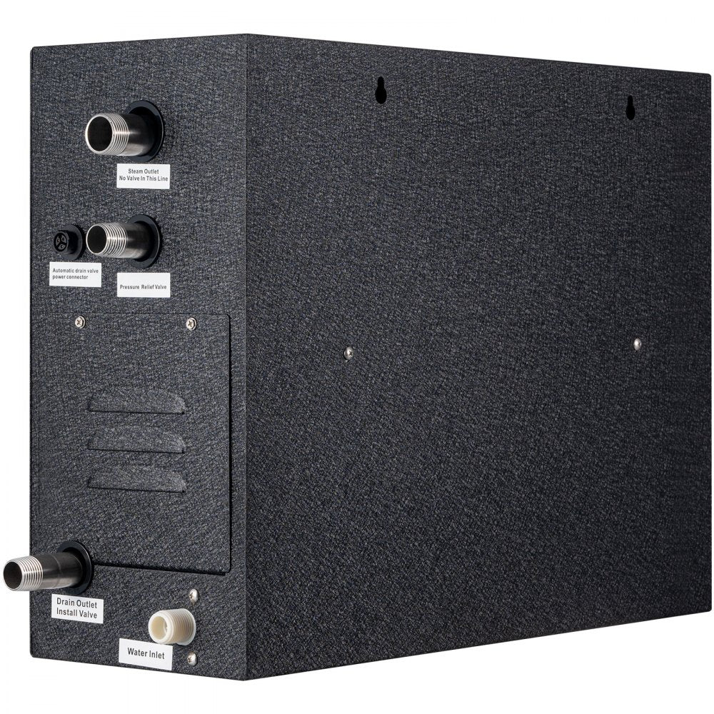 VEVOR Steam Shower Generator, 10.5 kW, Segmented Heating & Temperature Customization & 24h Timer Steam Bath Kit, Automatic Drainage Luxury Home Steam Shower System, Acrylic Room Max. 355 Cu. Ft.