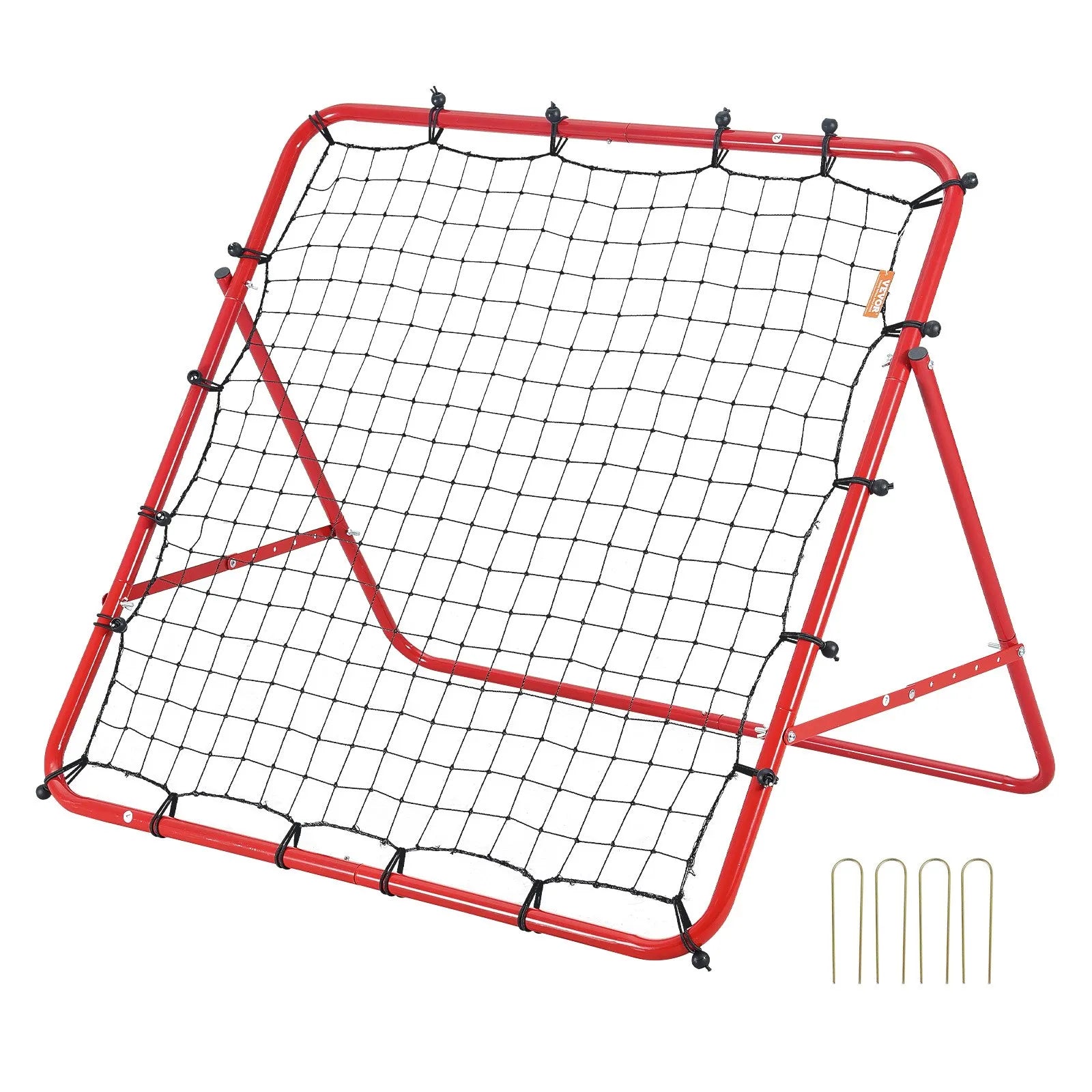 VEVOR Soccer Rebounder Rebound Net, Kick-Back 39"x39", Portable Football Training Gifts, Fully Adjustable Angles Goal Net, Aids & Equipment for Kids Teens & All Ages, Easy Set Up & Perfect Storage