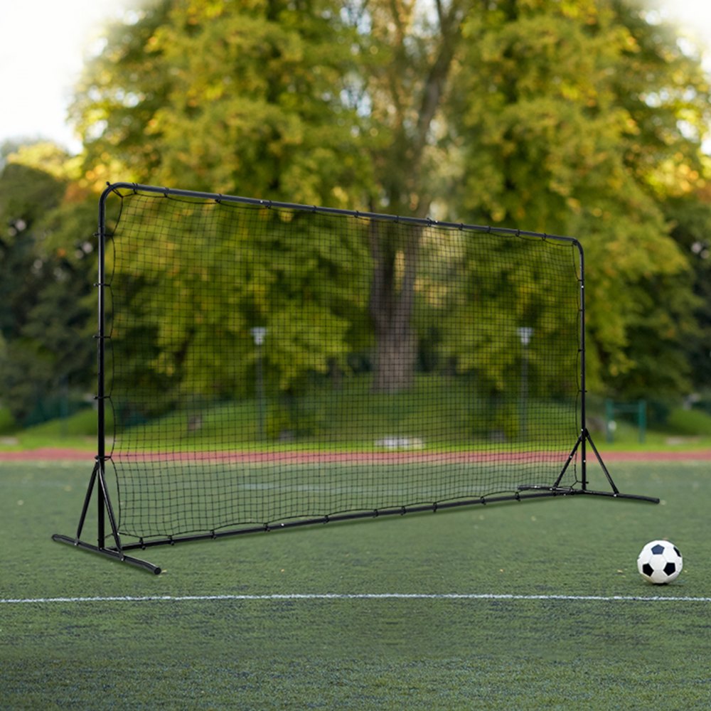 VEVOR Soccer Rebounder Net, 12x6FT Iron Soccer Training Equipment, Sports Football Training Gift with Portable Bag, Volleyball Rebounder Wall Perfect for Backyard Practicing, Solo Training, Passing