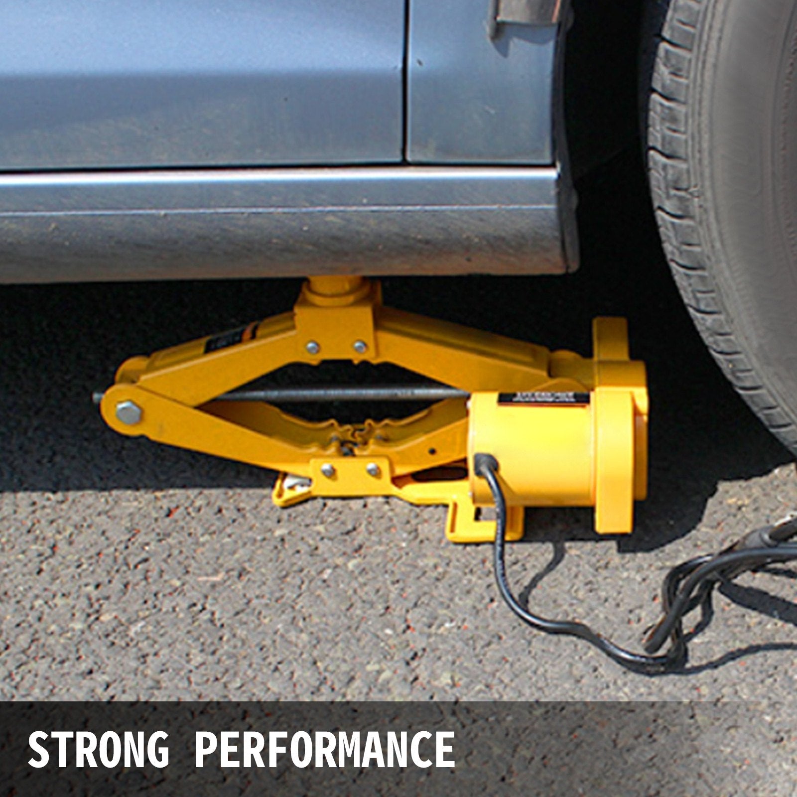 VEVOR Electric Car Jack 3 Ton 6600LBS Electric Scissor Jack 12V DC Electric Jack with Electric Impact Wrench and Inflator Pump Car Repair Tool for Sedans and SUVs