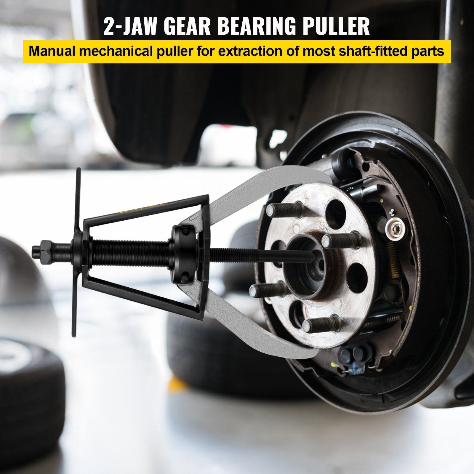 VEVOR Gear Puller 2 Jaw Puller, 6 Ton/13224 LBS Capacity Manual Puller, 14-3/5\"-21-1/2\" Spread Reach and 3-1/5\"-10-3/5\" Spread Range, 14-1/2\" Overall Length Gear Removal Tools For Slide Gears, Pu