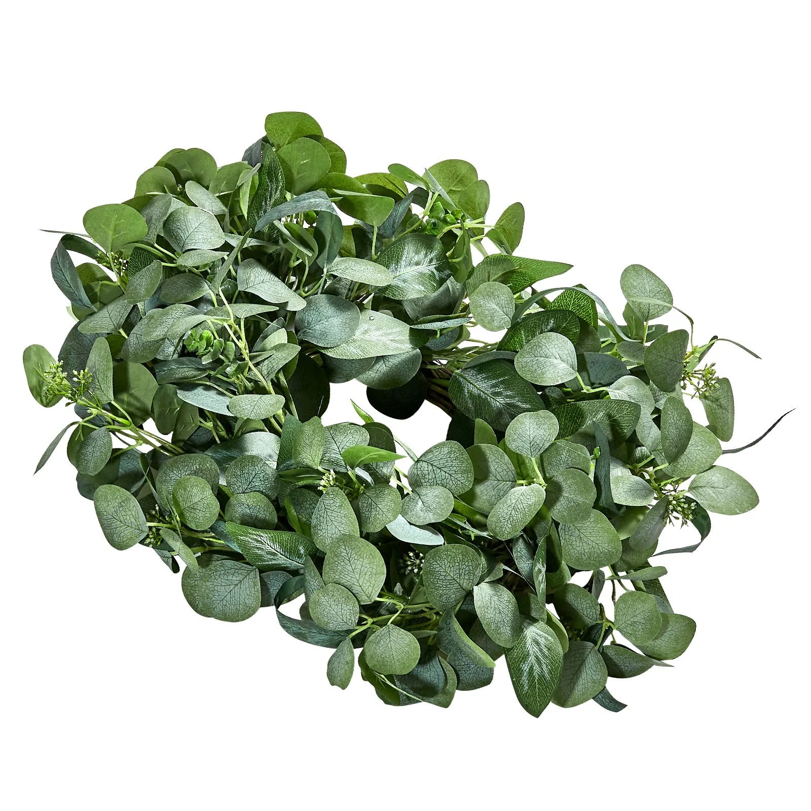 VEVOR Artificial Decorative Wreath 26 in Green Eucalyptus Leaves Year Round