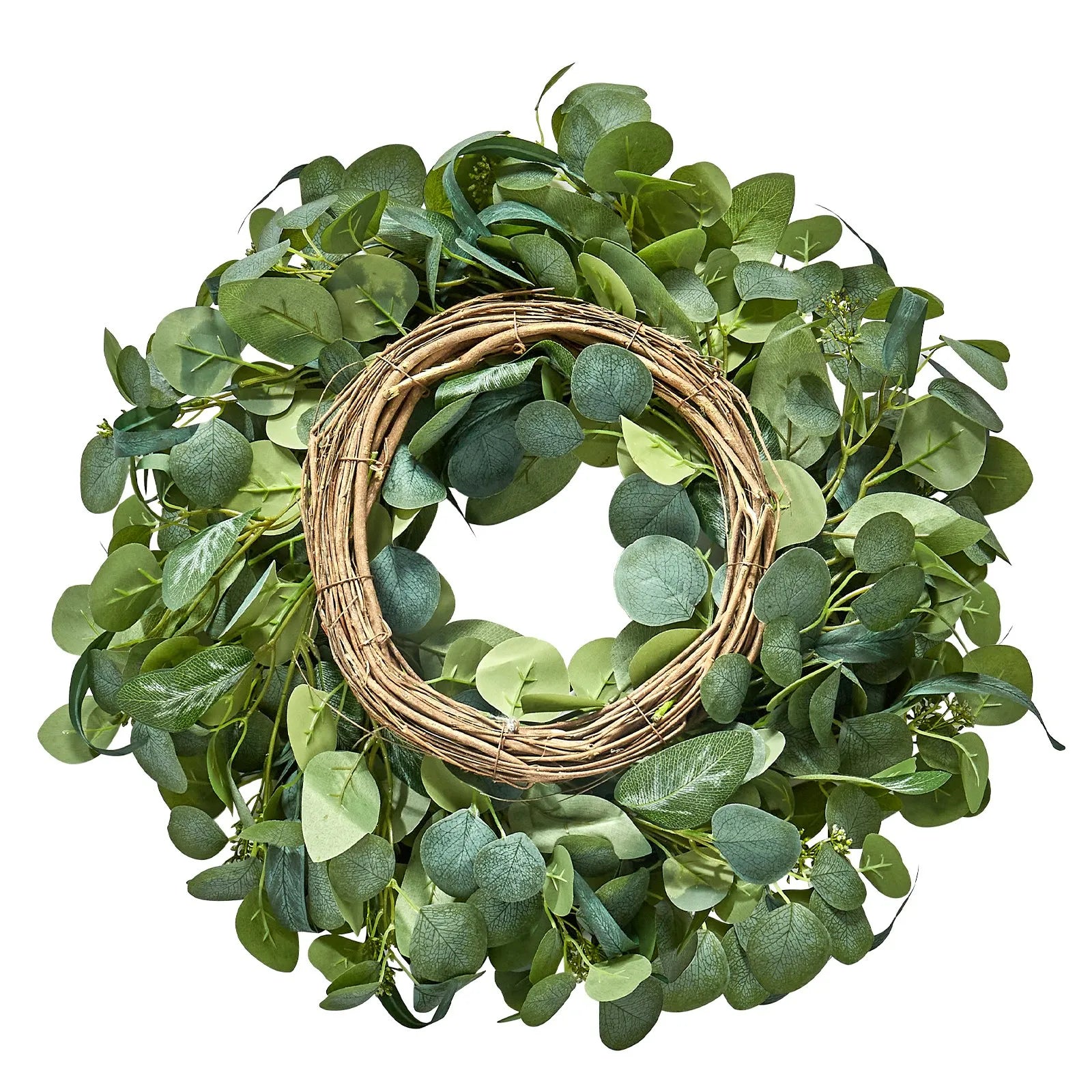 VEVOR Artificial Decorative Wreath 26 in Green Eucalyptus Leaves Year Round