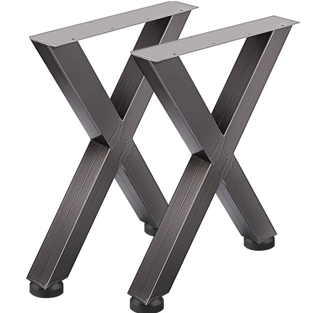 Table Legs 28.4" Inch X Shape Dining Table Desk 2pc Heavy Duty Stainless Metal