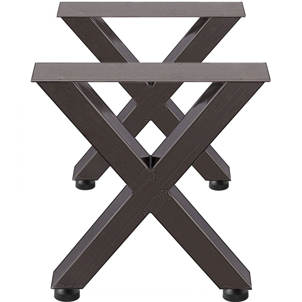 Table Legs 28.4" Inch X Shape Dining Table Desk 2pc Heavy Duty Stainless Metal