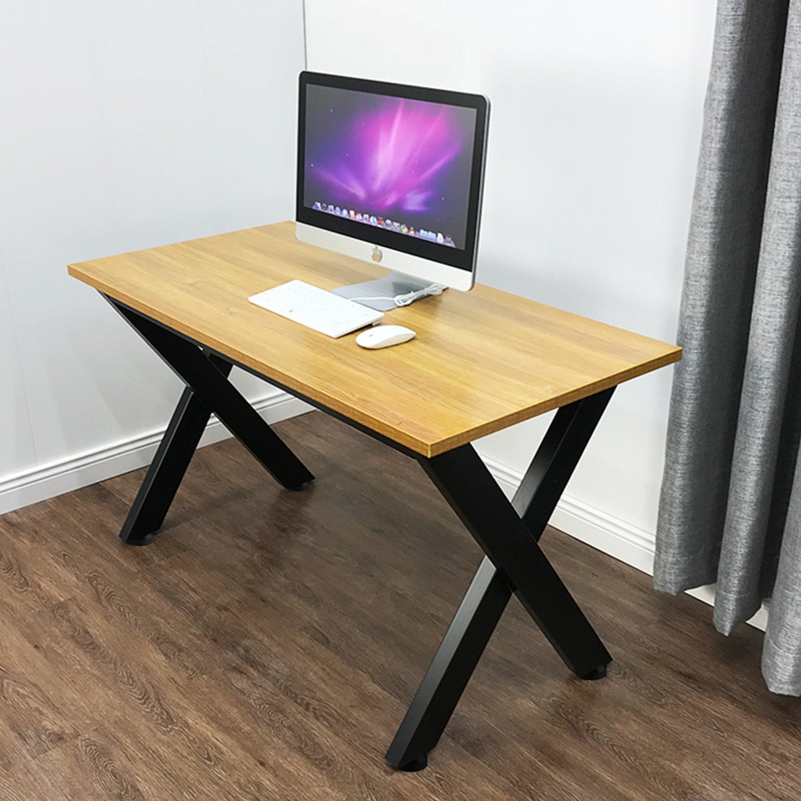 Stainless Metal Table Legs X Shape For Dining Table Desk 2pc Heavy Duty 28" X24"