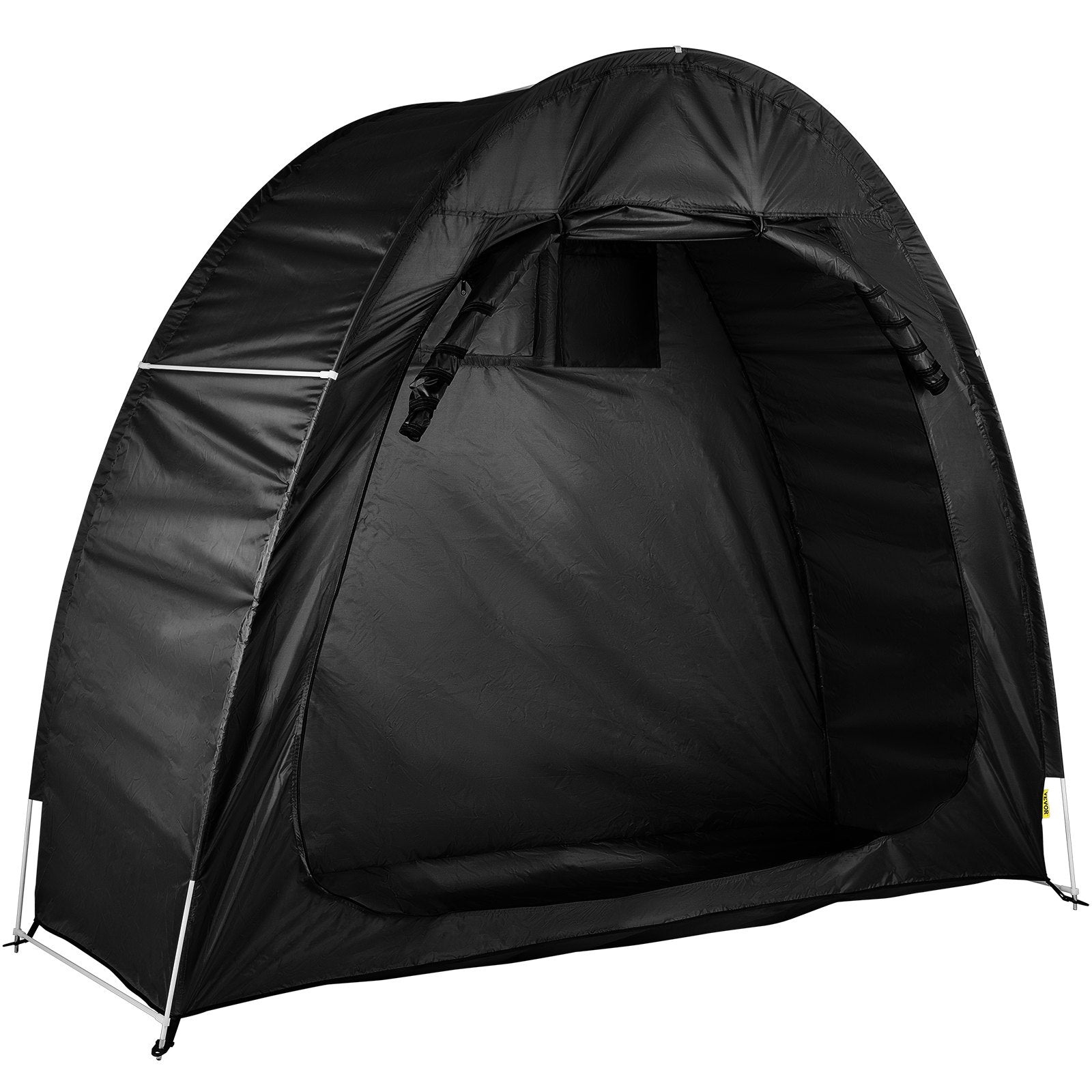 VEVOR Bike Cover Storage Tent, 420D Oxford Portable for 2 Bikes, Outdoor Waterproof Anti-Dust Bicycle Storage Shed, Heavy Duty for Bikes, Lawn Mower, and Garden Tools, w/ Carry Bag and Pegs, Black