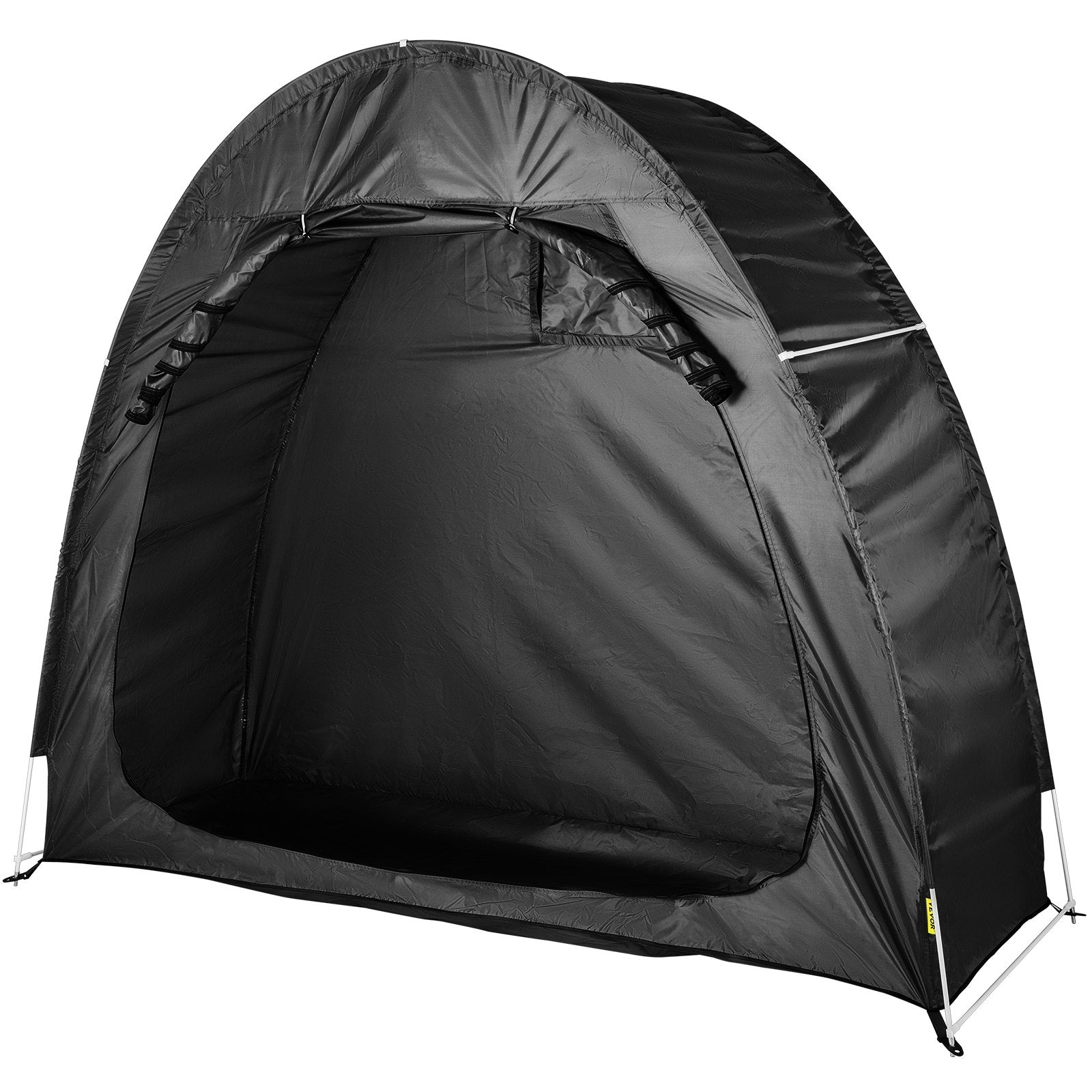VEVOR Bike Cover Storage Tent, 420D Oxford Portable for 2 Bikes, Outdoor Waterproof Anti-Dust Bicycle Storage Shed, Heavy Duty for Bikes, Lawn Mower, and Garden Tools, w/ Carry Bag and Pegs, Black