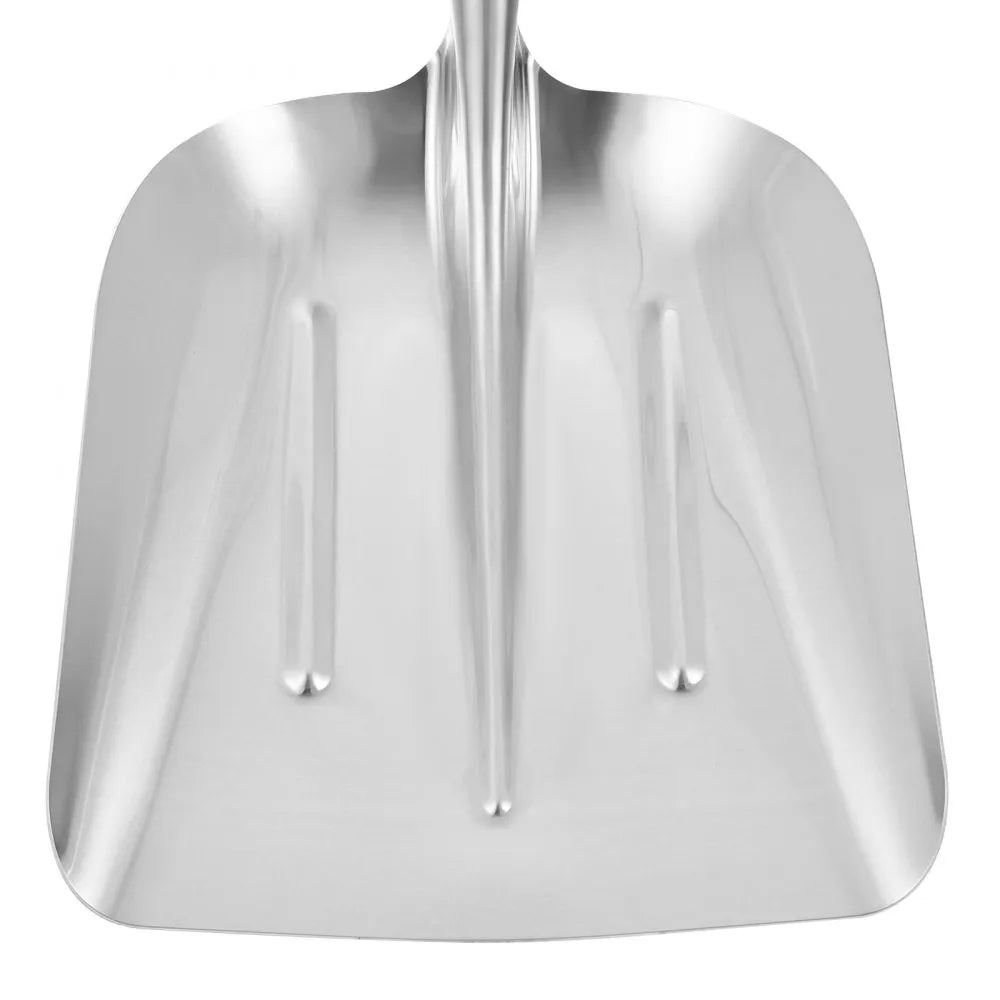 14-Inch Aluminum Snow Shovel with D-Shaped Handles for Driveways
