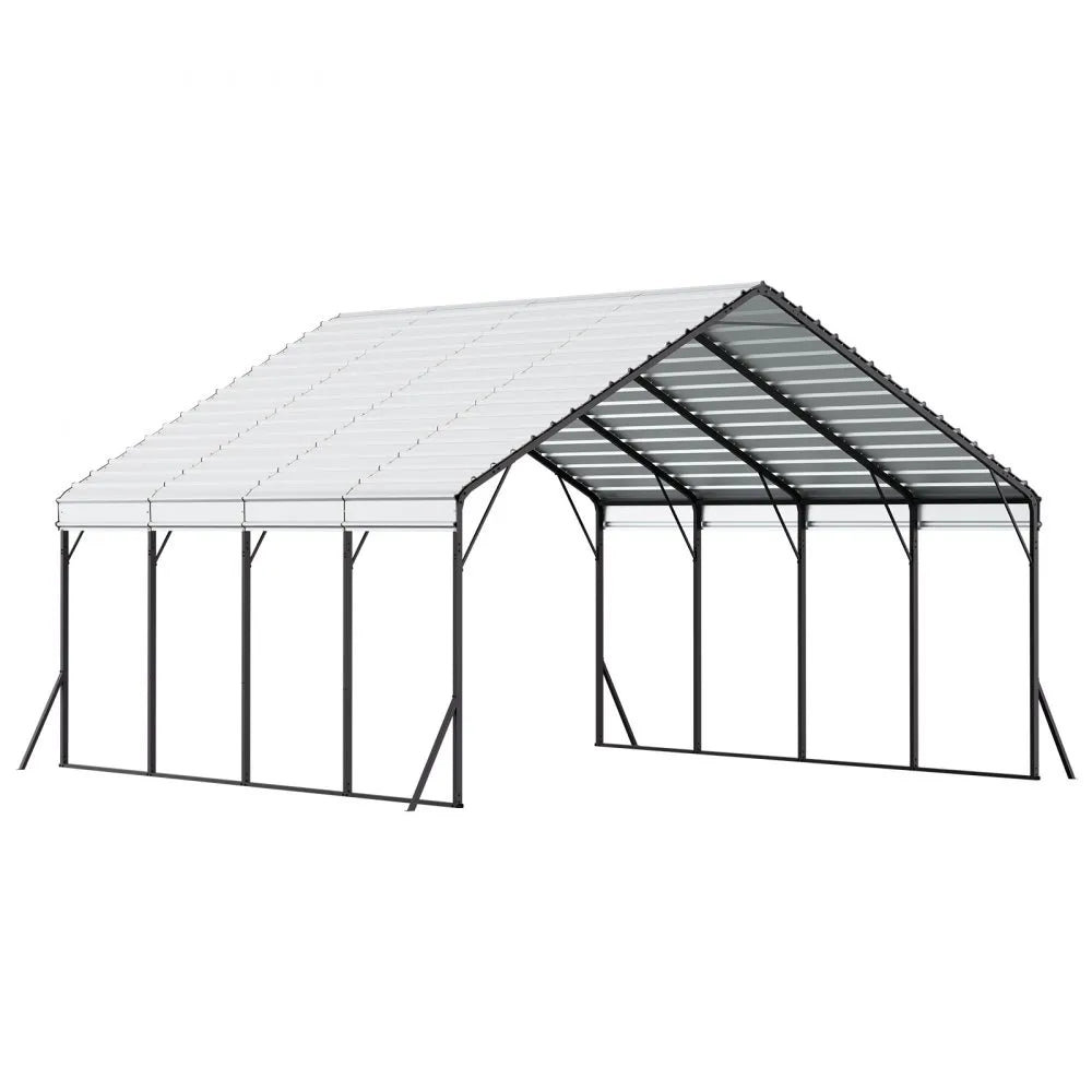 VEVOR Metal Carport 20 x 20 ft Outdoor Car Shelter Garage for Boats Heavy Duty