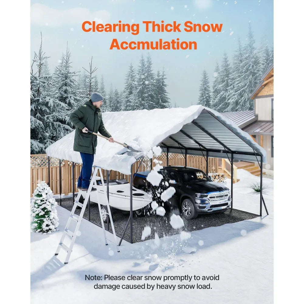 VEVOR Metal Carport 20 x 24 ft Outdoor Car Shelter Garage for Boats Heavy Duty