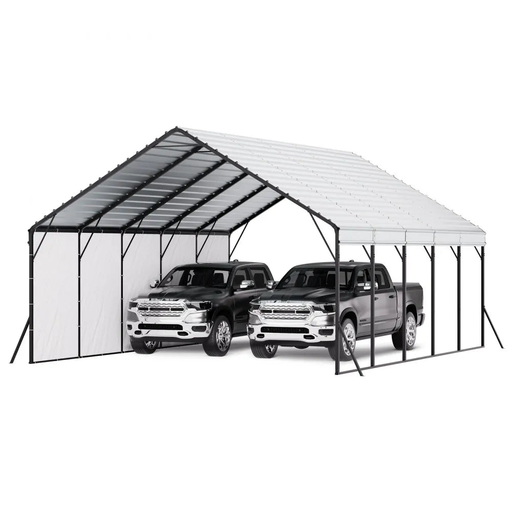 VEVOR Metal Carport 20 x 24 ft Outdoor Car Shelter Garage for Boats Heavy Duty