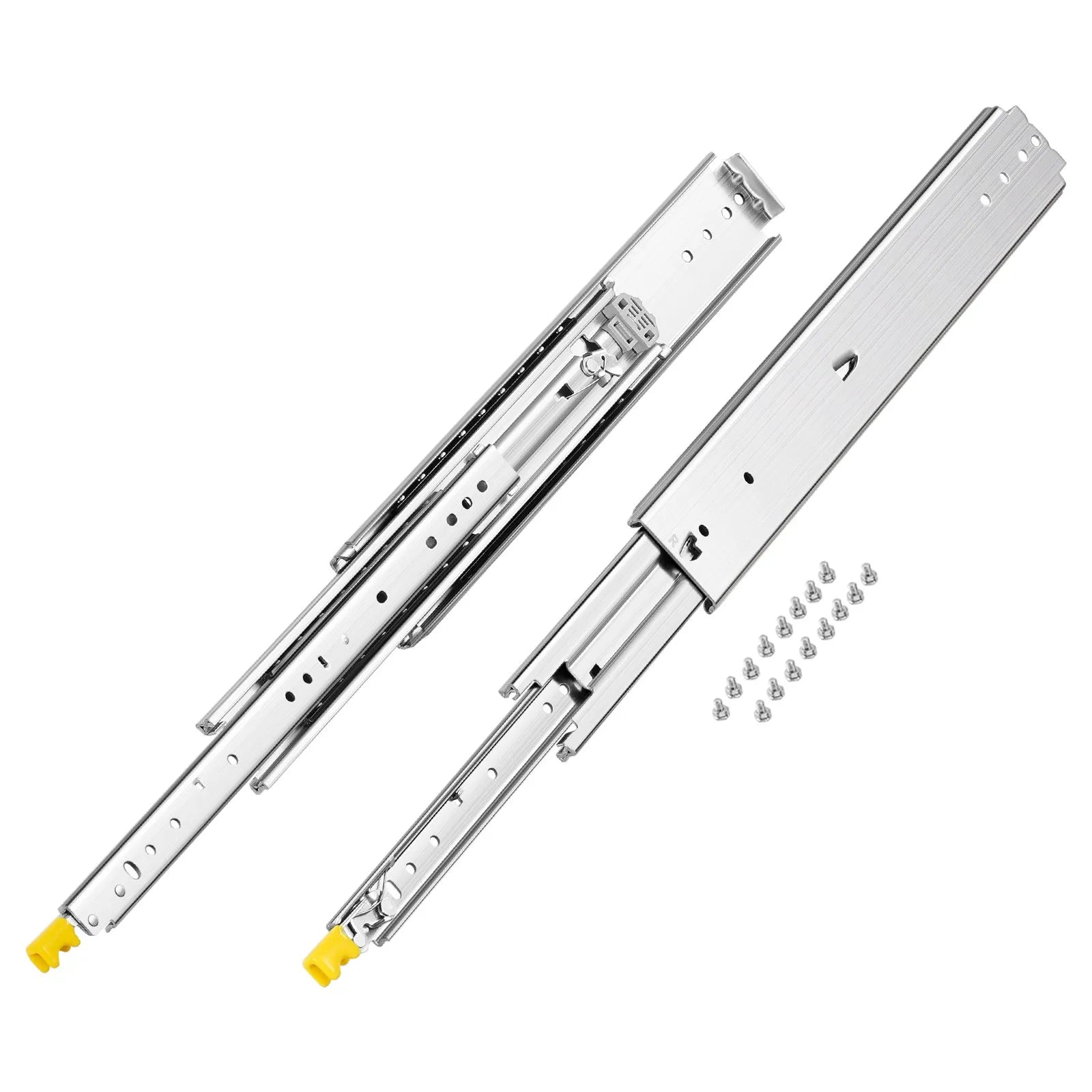 VEVOR Full Extension Drawer Slides 18 20 22 28 30 32 36 38 40 44 48 52 56 60 in, 500 lbs Load Capacity Locking Drawer Slides, Ball Bearing with Lock Side Mount Drawer Slide Rail