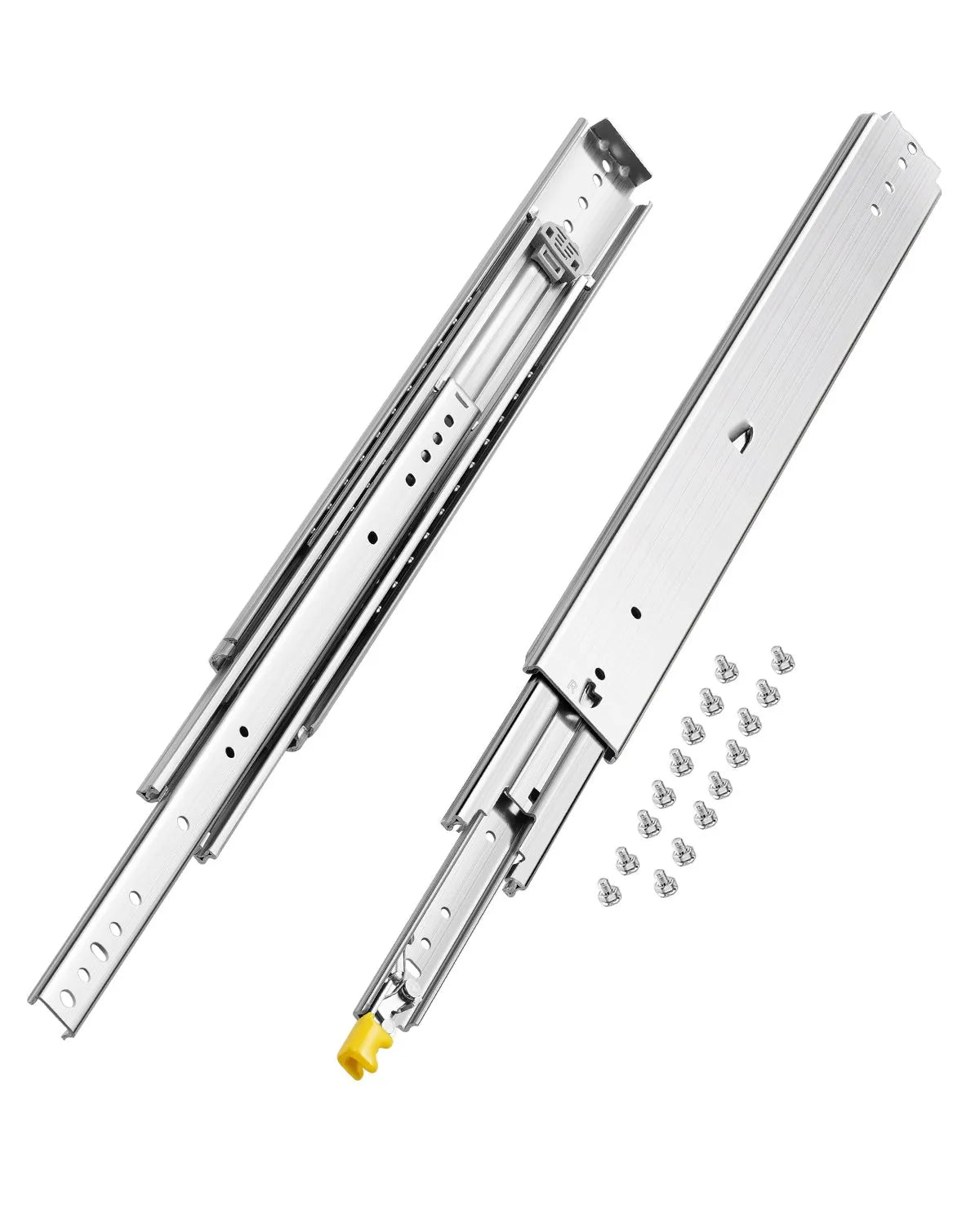 VEVOR 1 Pair Full Extension Drawer Slides 16 18 20 24 30 35 37.4 59 24 32 36 40 48 60 in, 500 lbs Load Capacity Locking Drawer Slides, Ball Bearing with Lock Side Mount