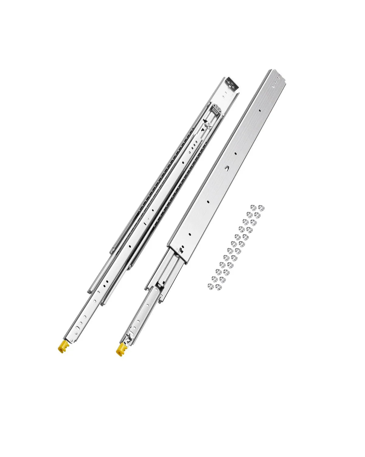 VEVOR 1 Pair Full Extension Drawer Slides 18 20 22 28 30 32 36 38 40 44 48 52 56 60 in, 500 lbs Load Capacity Locking Drawer Slides