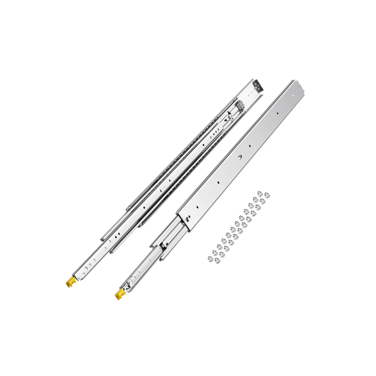 VEVOR 1 Pair Full Extension Drawer Slides 18 20 22 28 30 32 36 38 40 44 48 52 56 60 in, 500 lbs Load Capacity Locking Drawer Slides