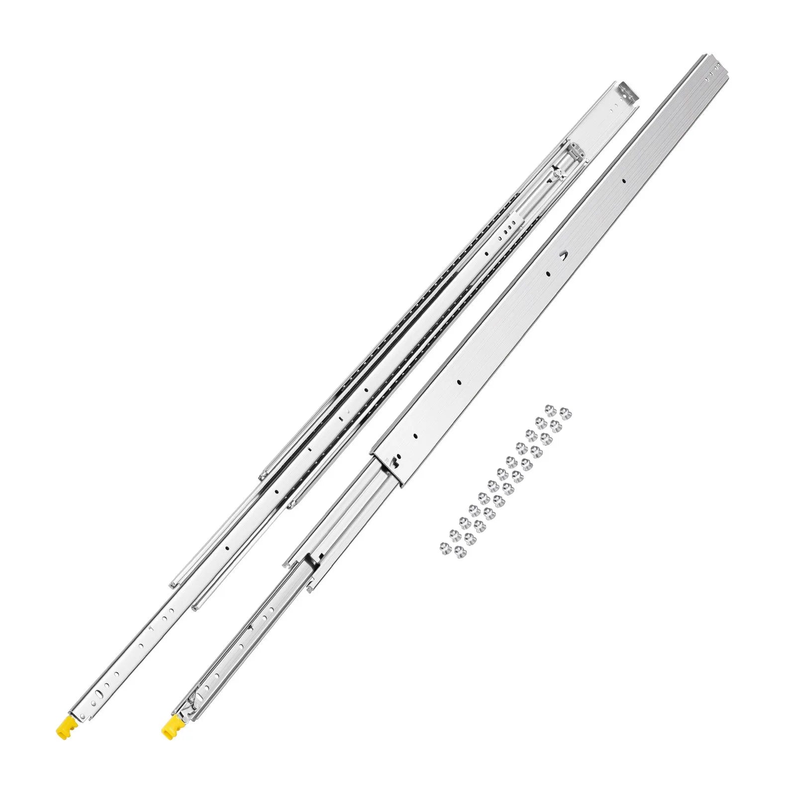 VEVOR 1 Pair Full Extension Drawer Slides 18–60 in, 500 lbs Load Capacity, Locking Ball Bearing Side Mount Rails