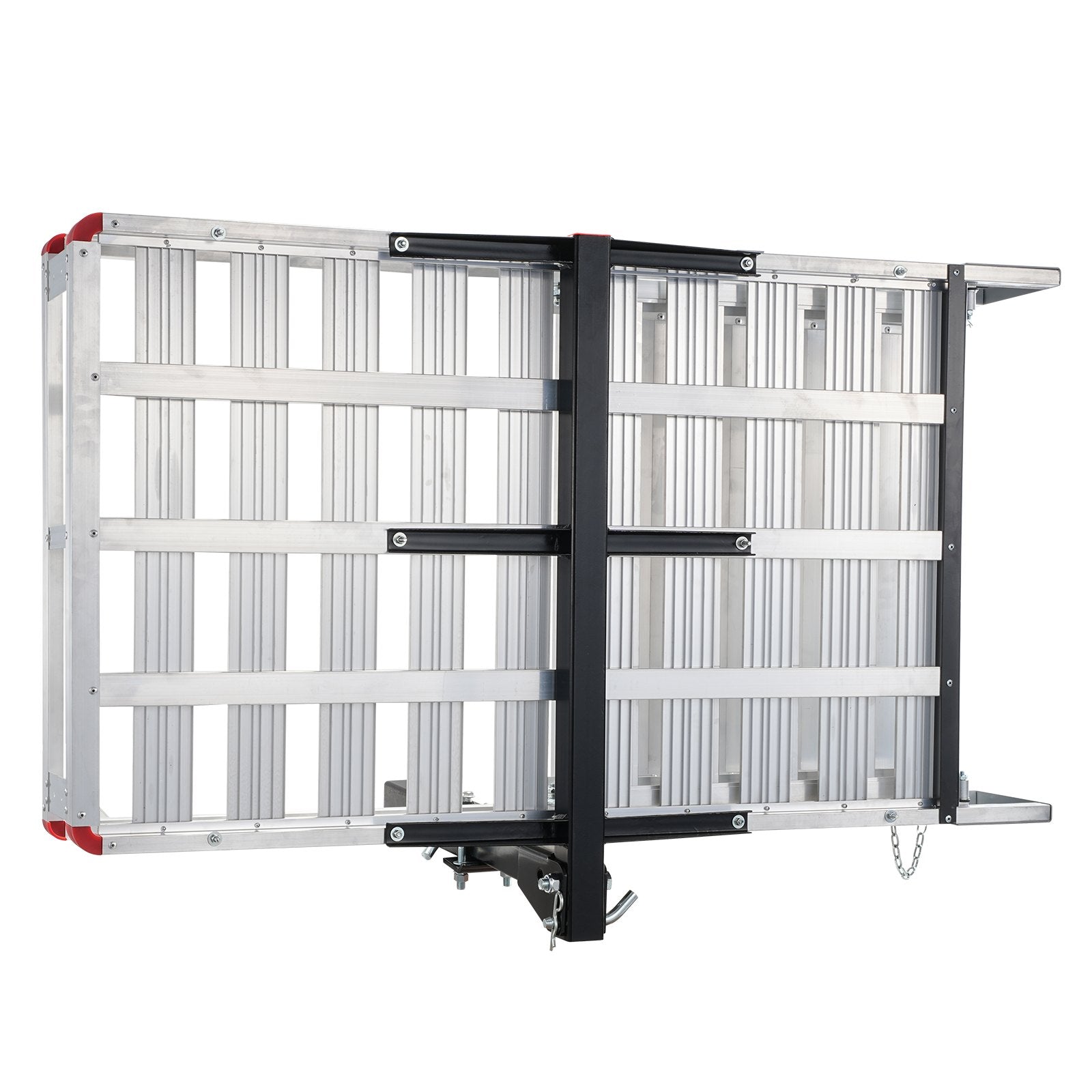 VEVOR Hitch Mount Wheelchair Carrier 47.2" x 27.6", 500LBS Mobility Scooter Carrier with Folding Ramp, Aluminum Trailer Hitch Rack Basket with Stabilizer, Straps, Fit 2" Hitch Receiver for SUV Van Car