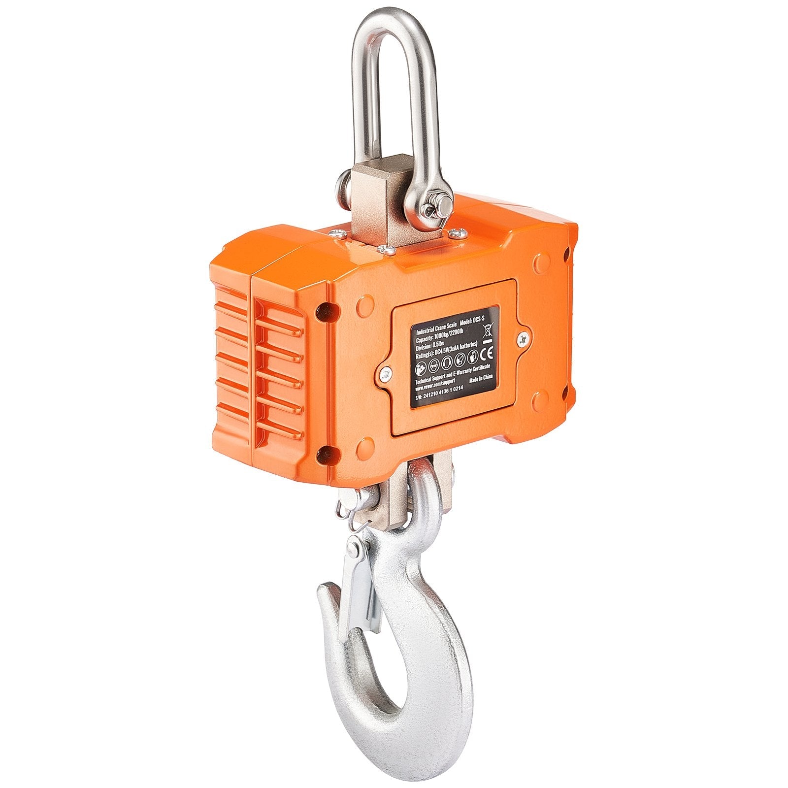 VEVOR Digital Crane Scale Industrial Hanging Scale 2200 lbs/1000 kg Heavy Duty