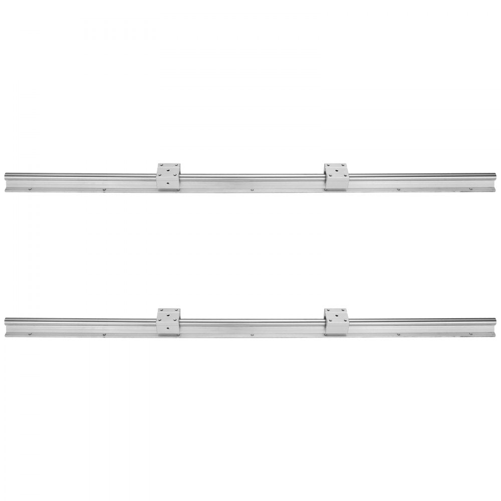 VEVOR Linear Guide Rail Set, SBR20 1000mm, 2 PCS 39.4 in/1000 mm SBR20 Guide Rails and 4 PCS SBR20UU Slide Blocks, Linear Rails and Bearings Kit for Automated Machines DIY Project CNC Router Machines