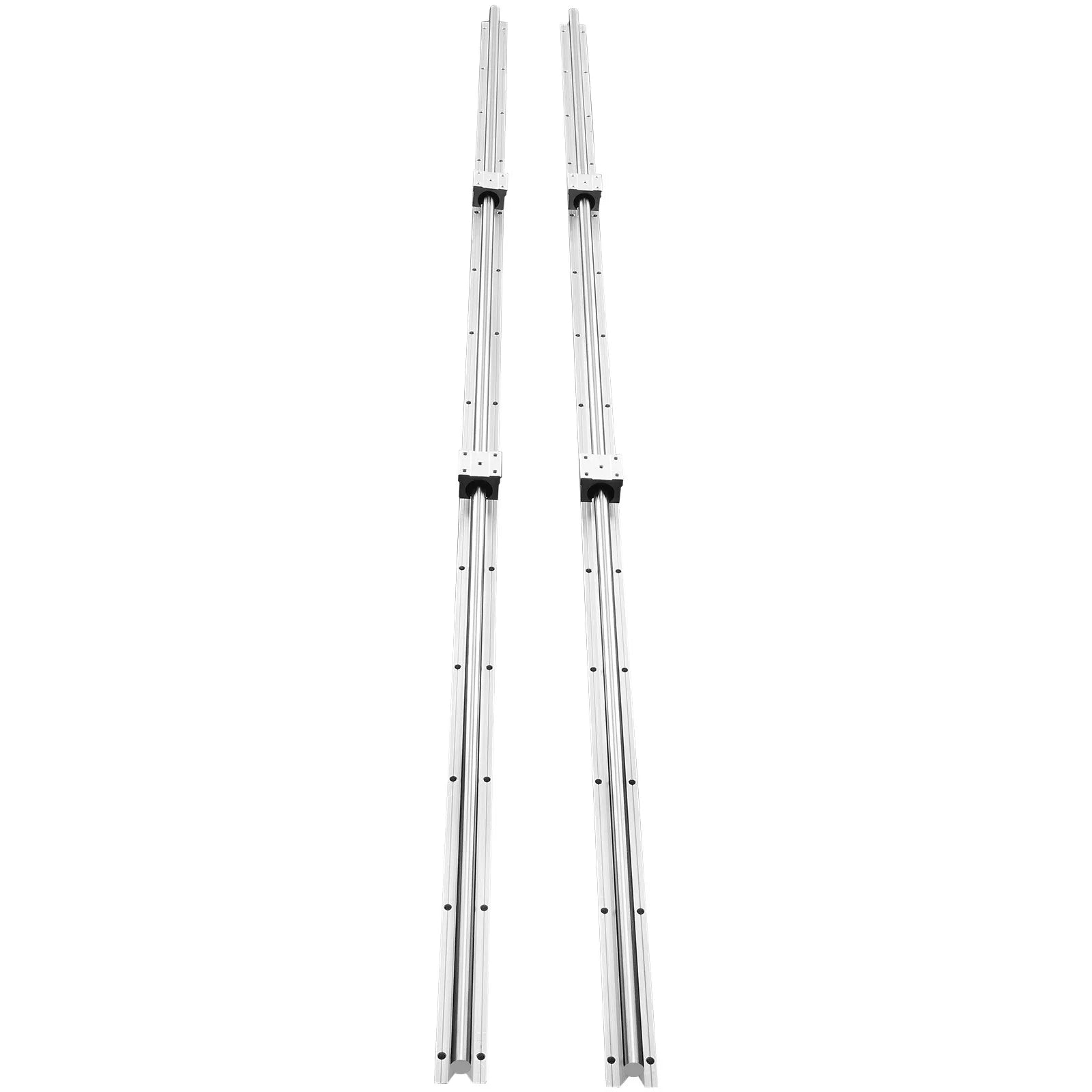 VEVOR Linear Guide Rail Set, SBR20 1800mm, 2 PCS 70.9 in/1800 mm SBR20 Guide Rails and 4 PCS SBR20UU Slide Blocks, Linear Rails and Bearings Kit for Automated Machines DIY Project CNC Router Machines