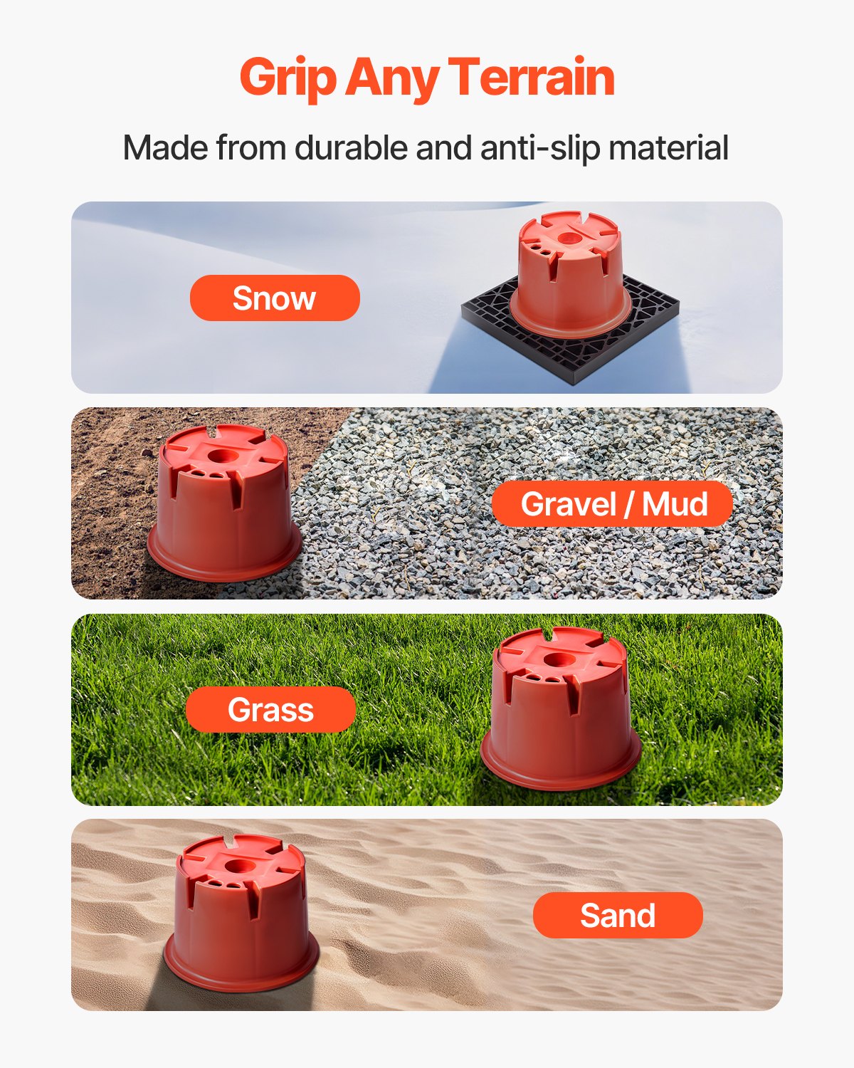 Trailer Jack Blocks 6 RV Leveling Blocks 8" High 2000 lbs with 2 Pads