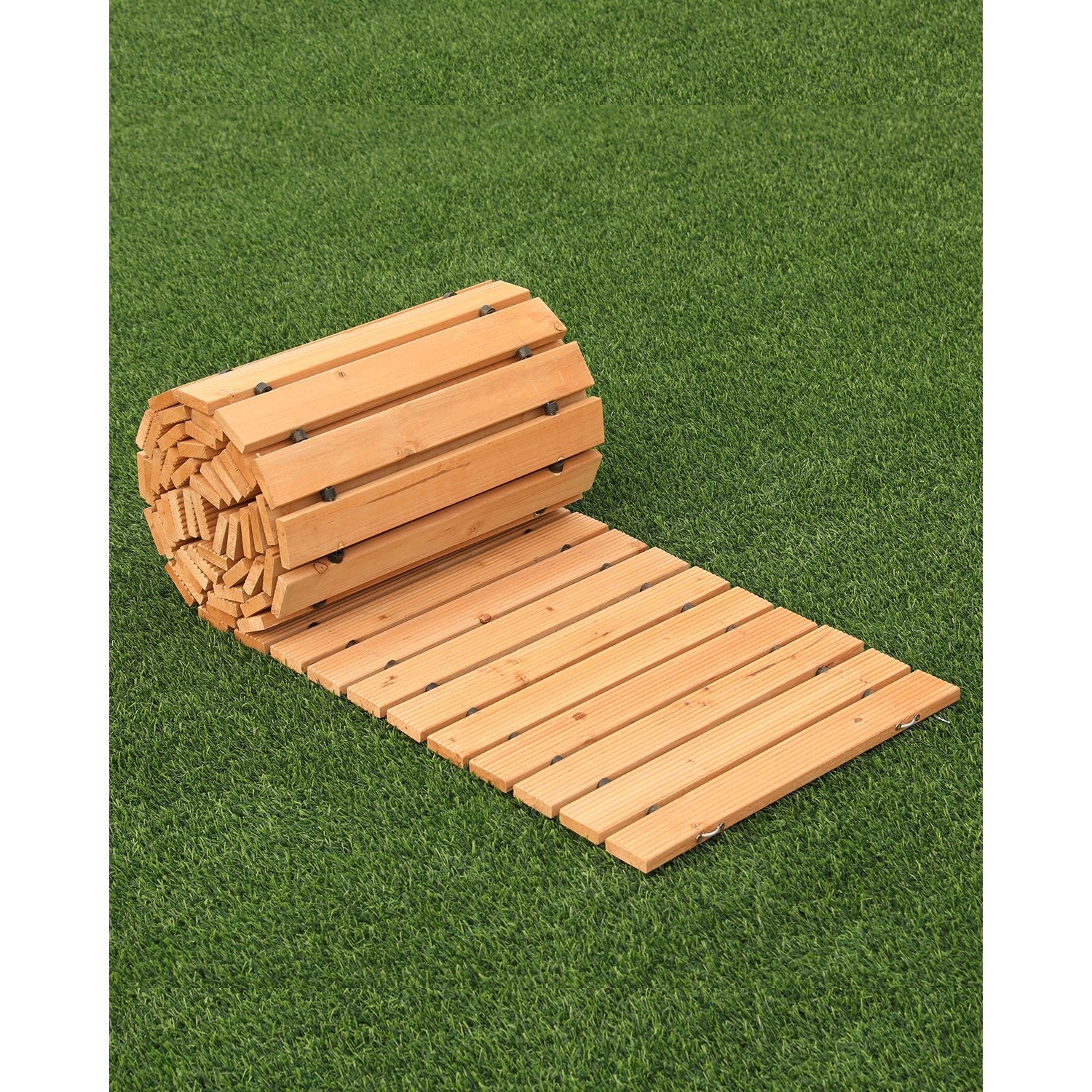VEVOR 12 ft L x 22 in W Straight Wooden Garden Pathway Roll Out Garden